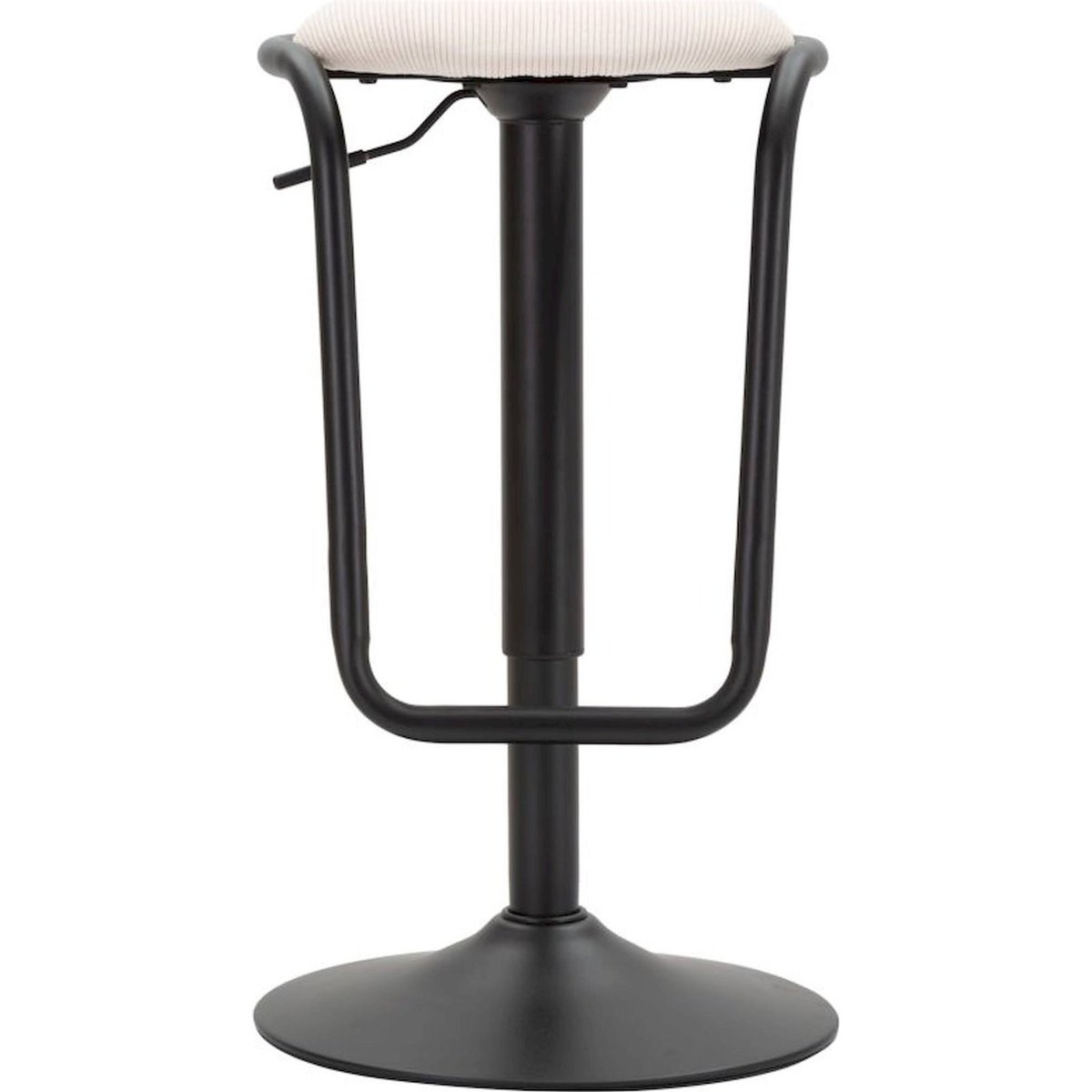 Tabouret de bar pivotant réglable en fer MODERN noir et blanc, RECOLLECTION