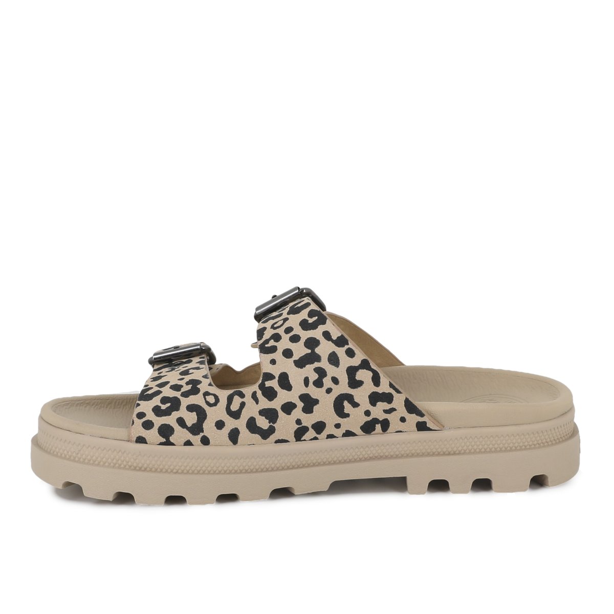 Sandales en suede DUNELITE RIVIERA WLD vert-leopard, PALLADIUM