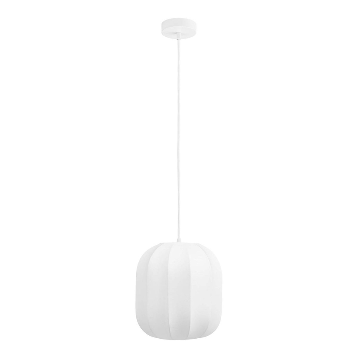 Suspension moderne blanche forme cylindre SKIVE blanc, PIER IMPORT
