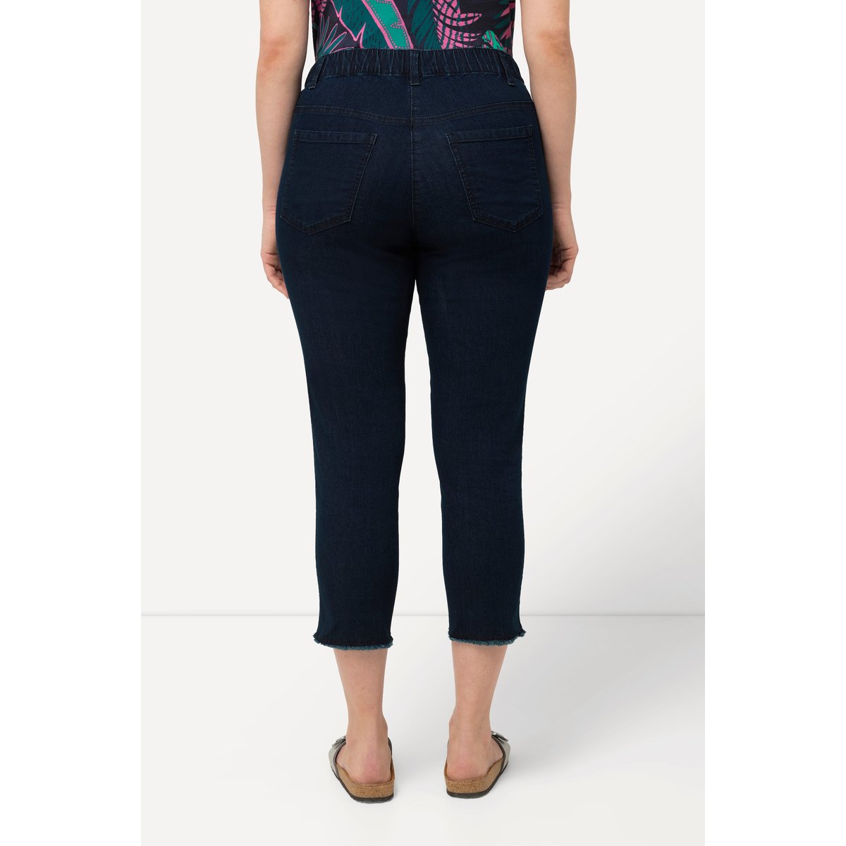 Jegging Sienna 7/8 à taille élastique jean bleu foncé, ULLA POPKEN