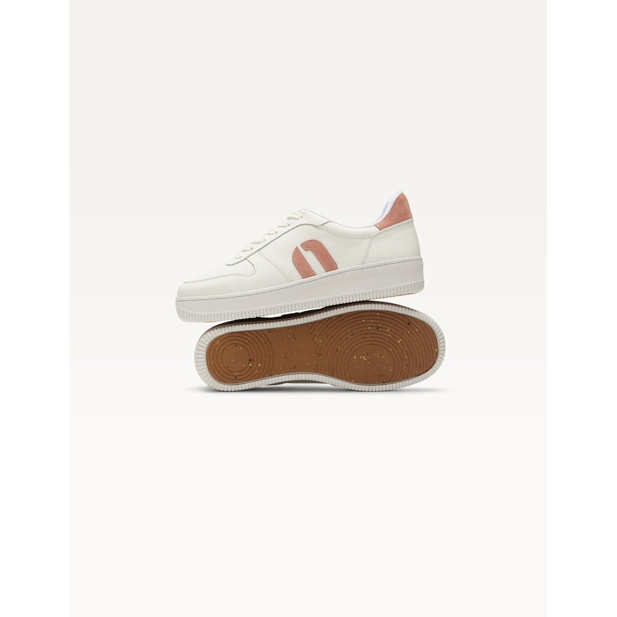 Baskets basses MARILOU blanc rose clair, ODAJE