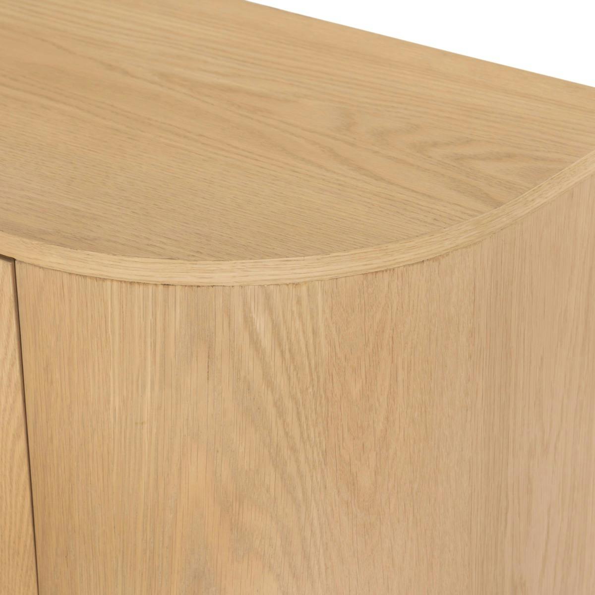 Meuble TV design en chêne, 3 portes LOREN bois clair, PIER IMPORT