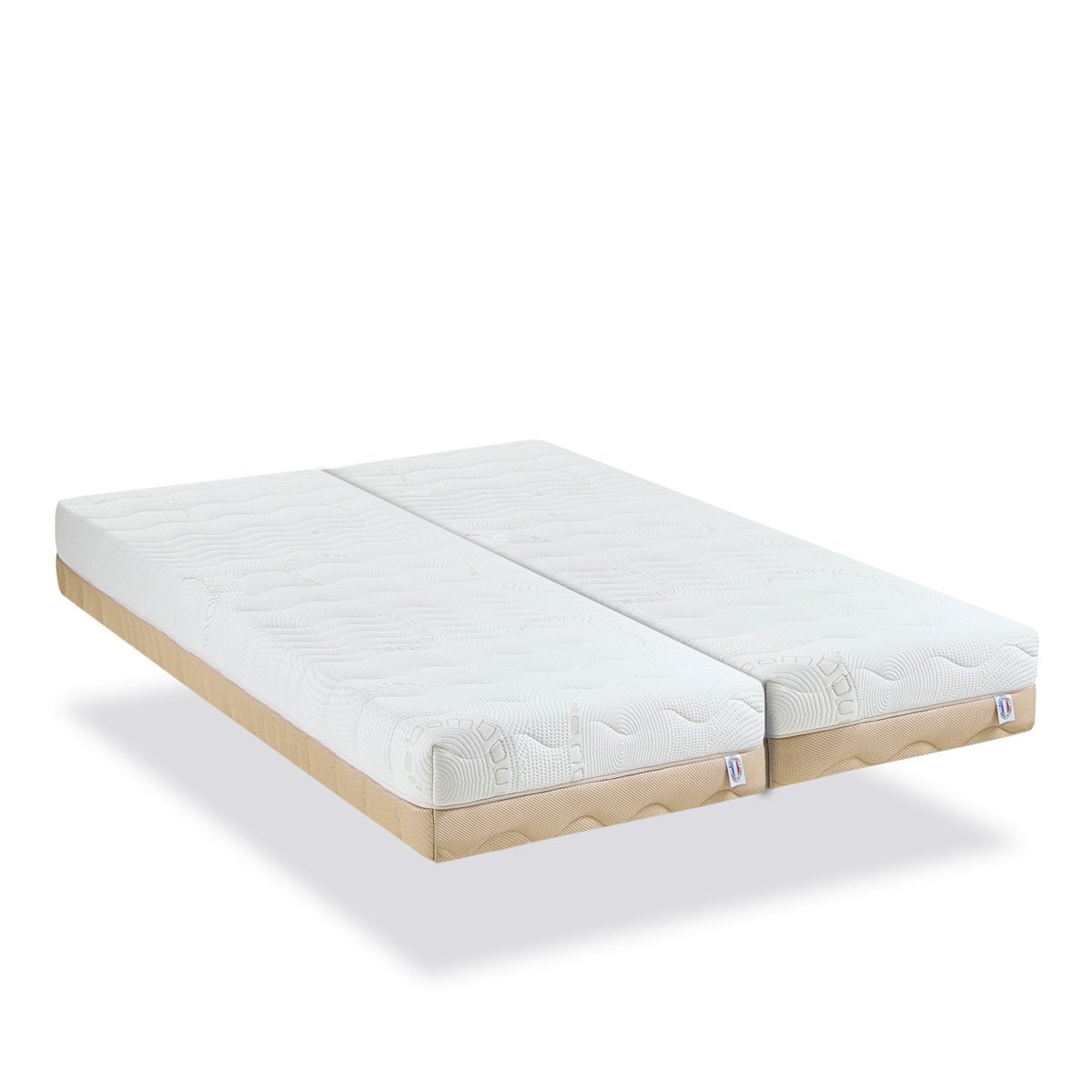 Matelas Mémoire de forme 24 cm ONDULATO - 80x190 cm couleur unique, BELLECOUR