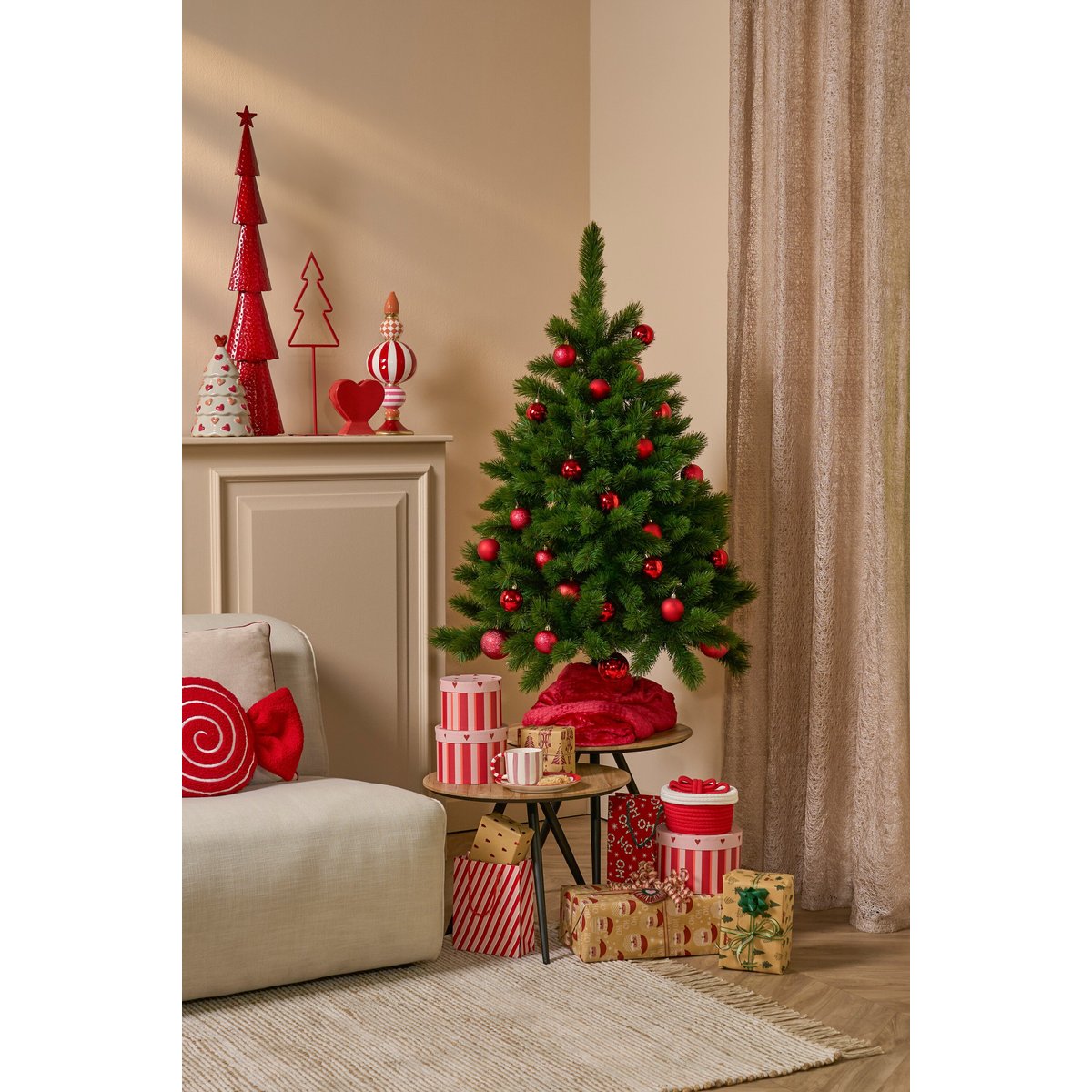 Sapin de Noël artificiel H120 cm TSUGA vert, TRIUMPH TREE