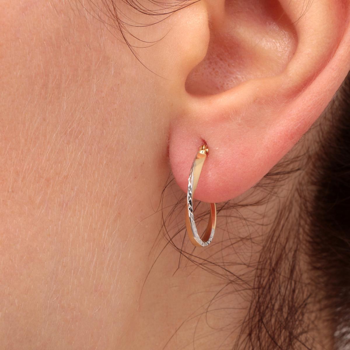 Boucles D'oreilles En Or Jaune 750 Classic or jaune, BLUESPIRIT