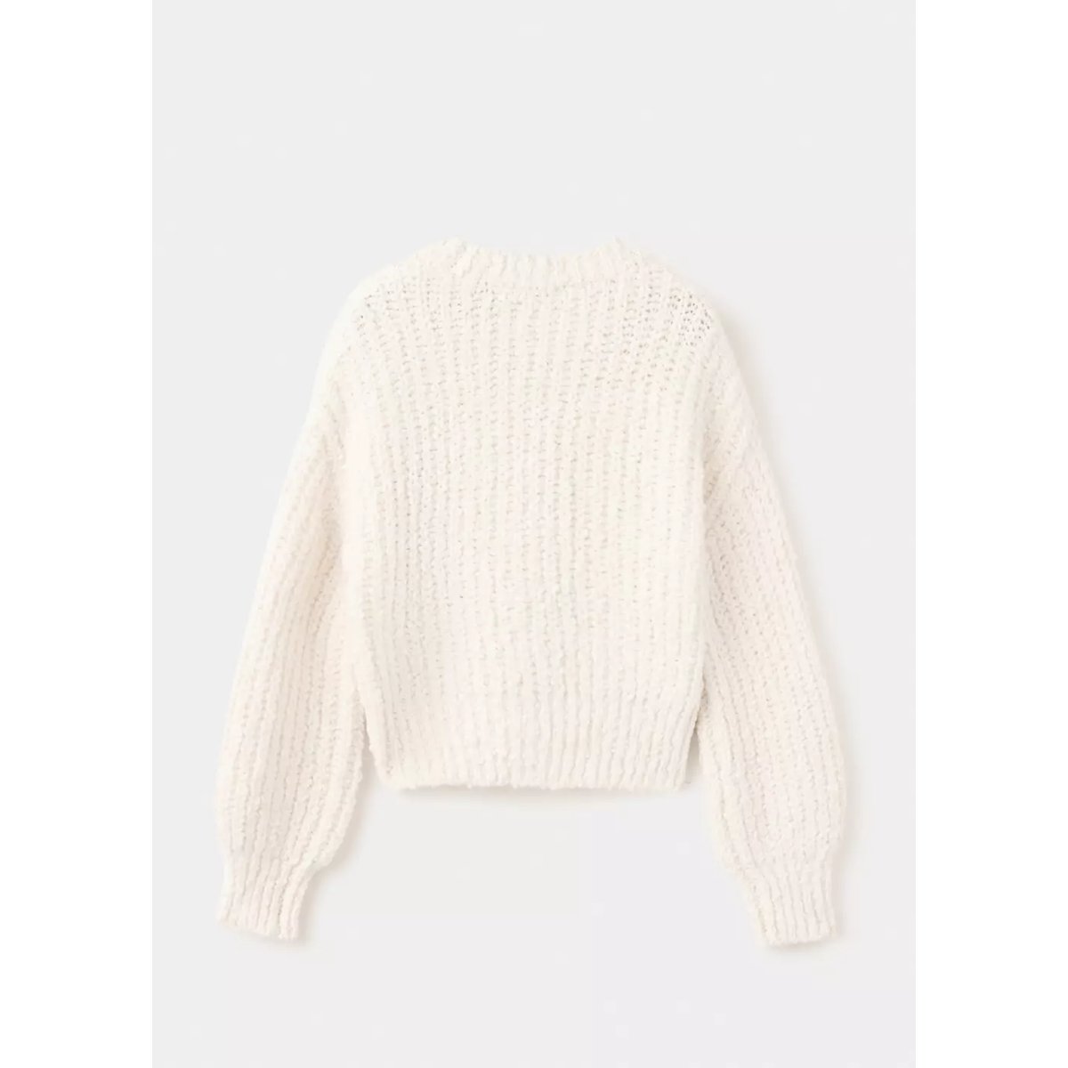 Pull en maille moyenne ivoire, MANGO KIDS