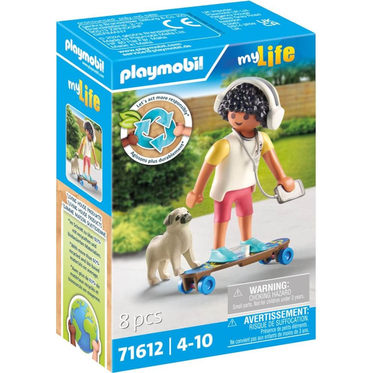 Adolescent avec chien multicolore, PLAYMOBIL