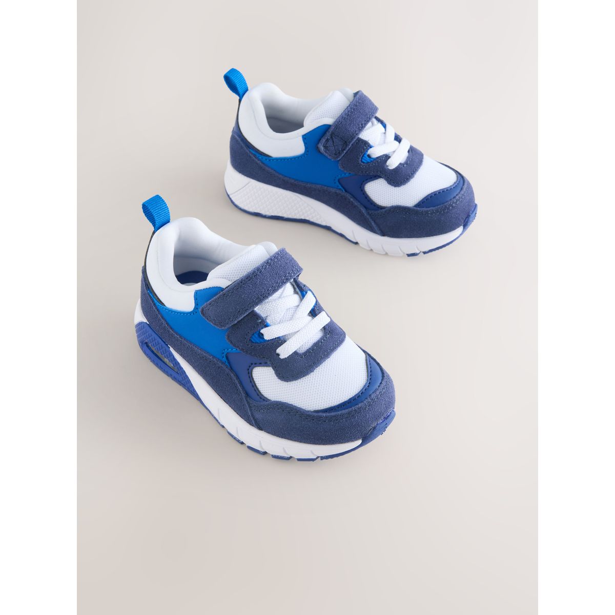 Baskets à lacets élastiques bleu cobalt, NEXT