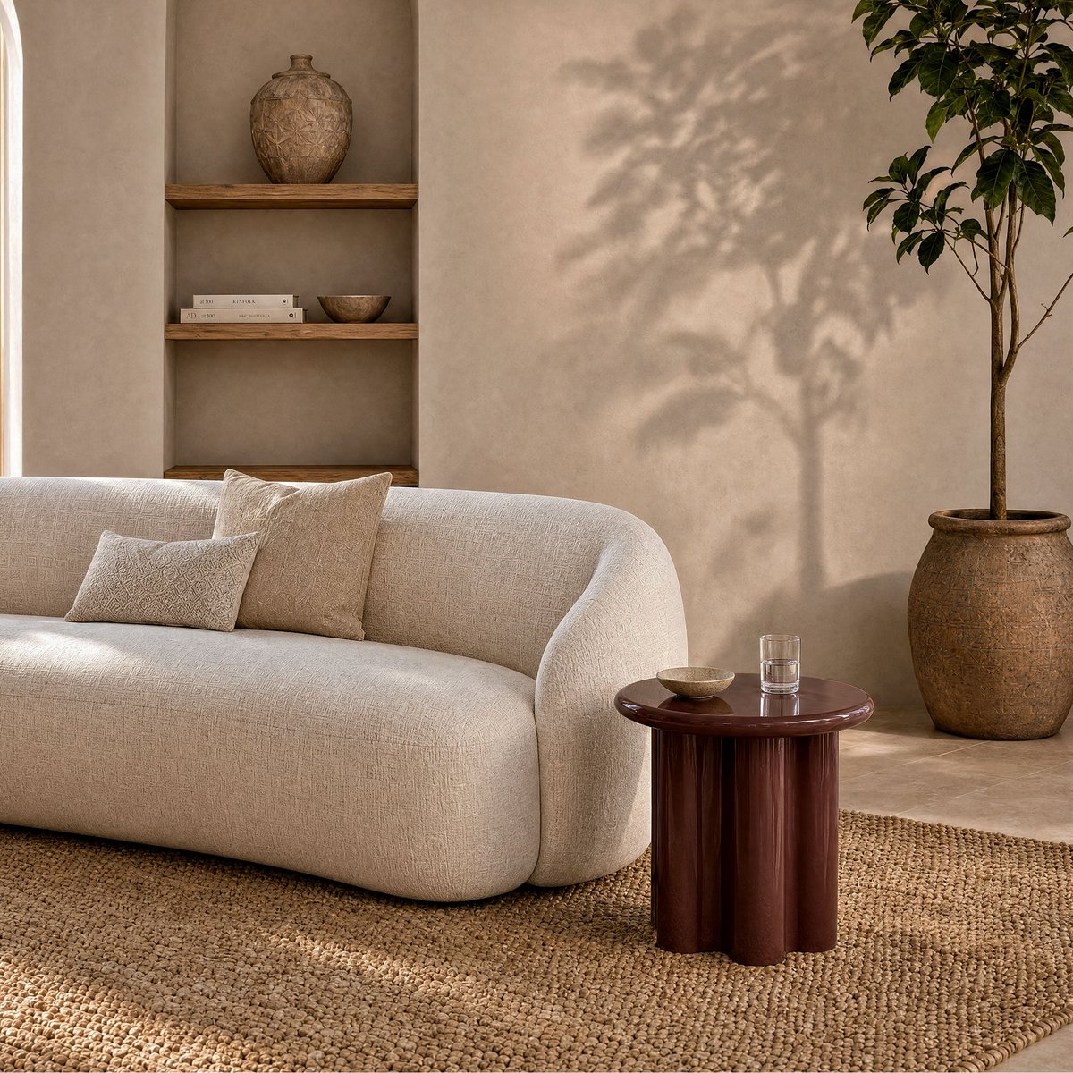 Table d'appoint Olya - OLYA rouge bordeaux, MAISON PAVANE