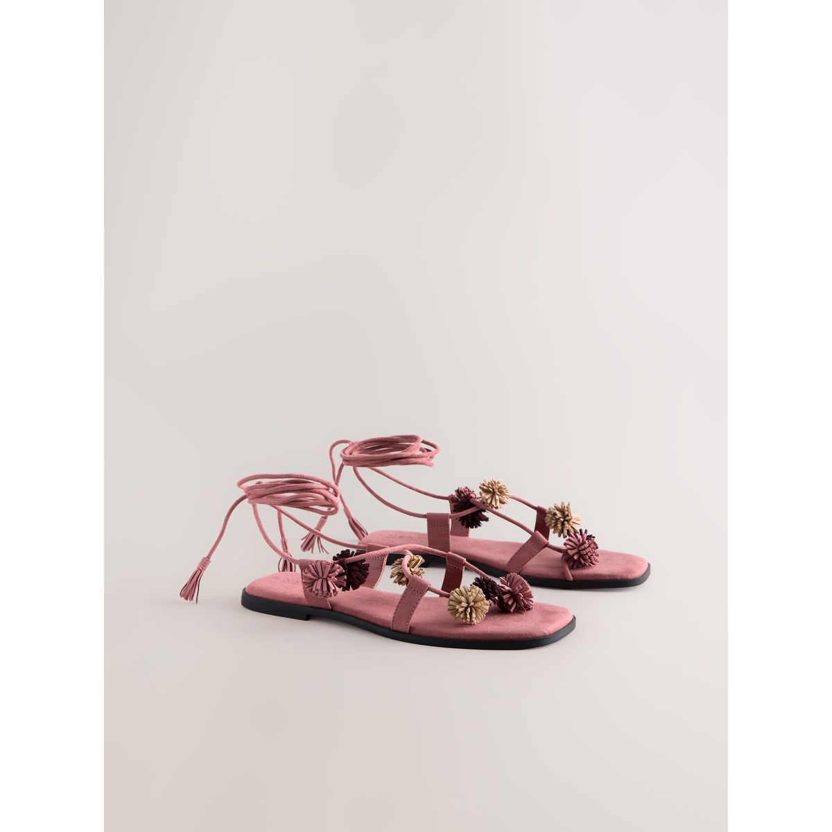 Sandales à pompons forever comfort® rose, NEXT