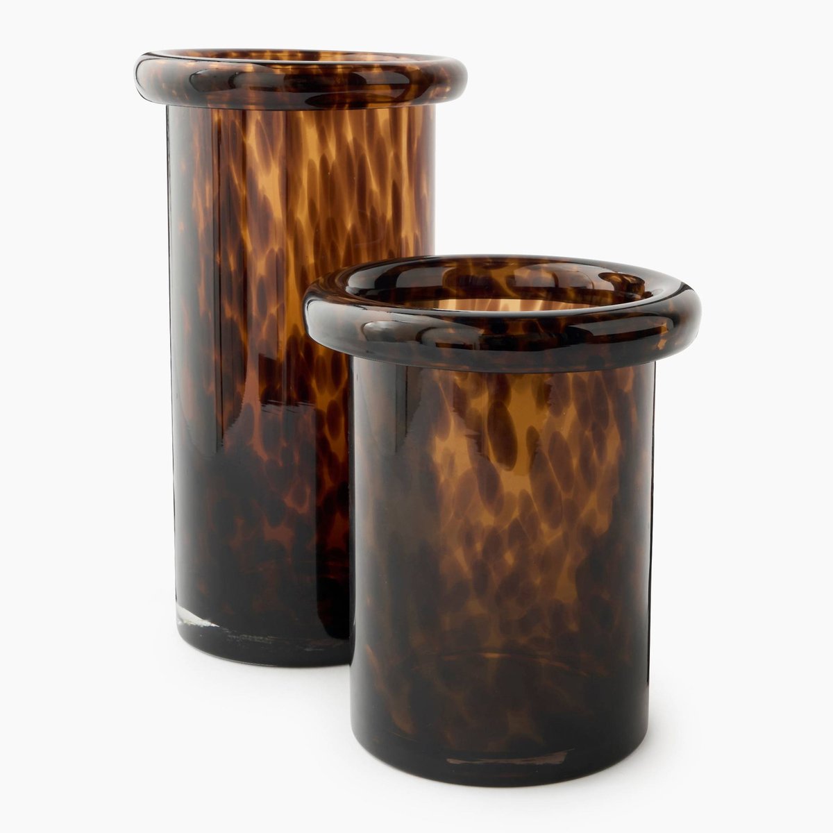 Vase droit, H27x14cm, en verre ambre, MONOPRIX