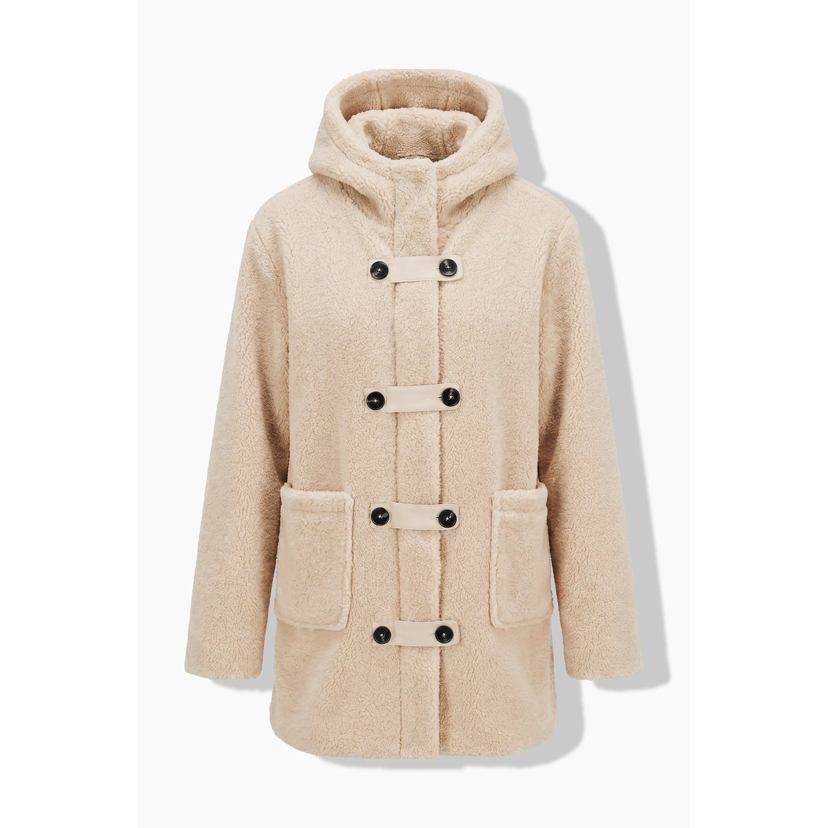 Veste en polaire bouclée, coupe évasée nature, ULLA POPKEN