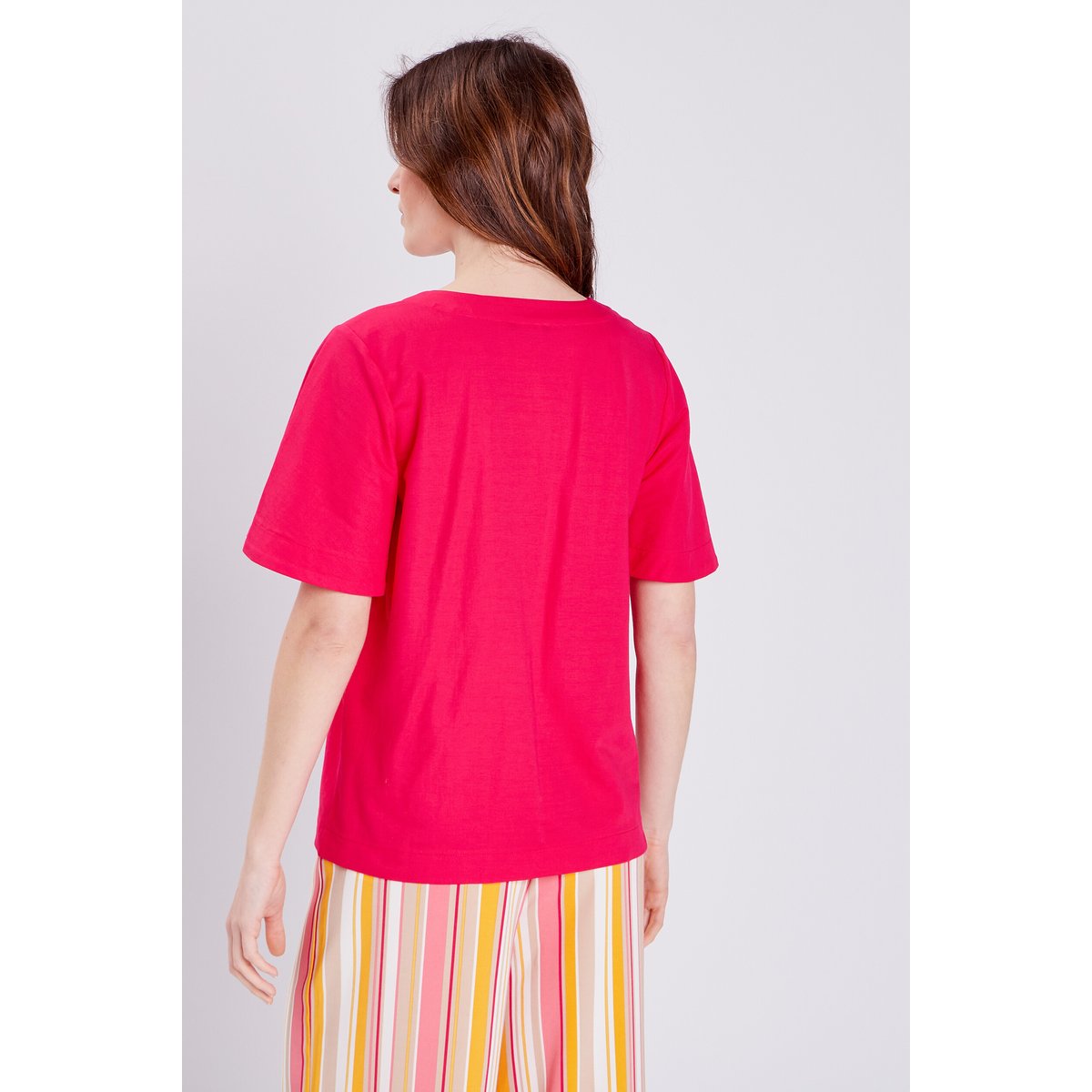 Blouse manches courtes rose fushia, BREAL