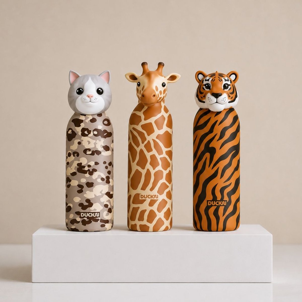 Gourde isotherme girafe, Zimo beige, ARTIME