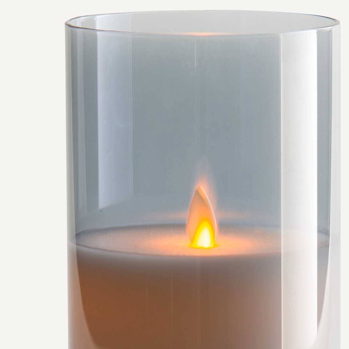 Luma 25cm High LED Candle smoked grey, AM.PM