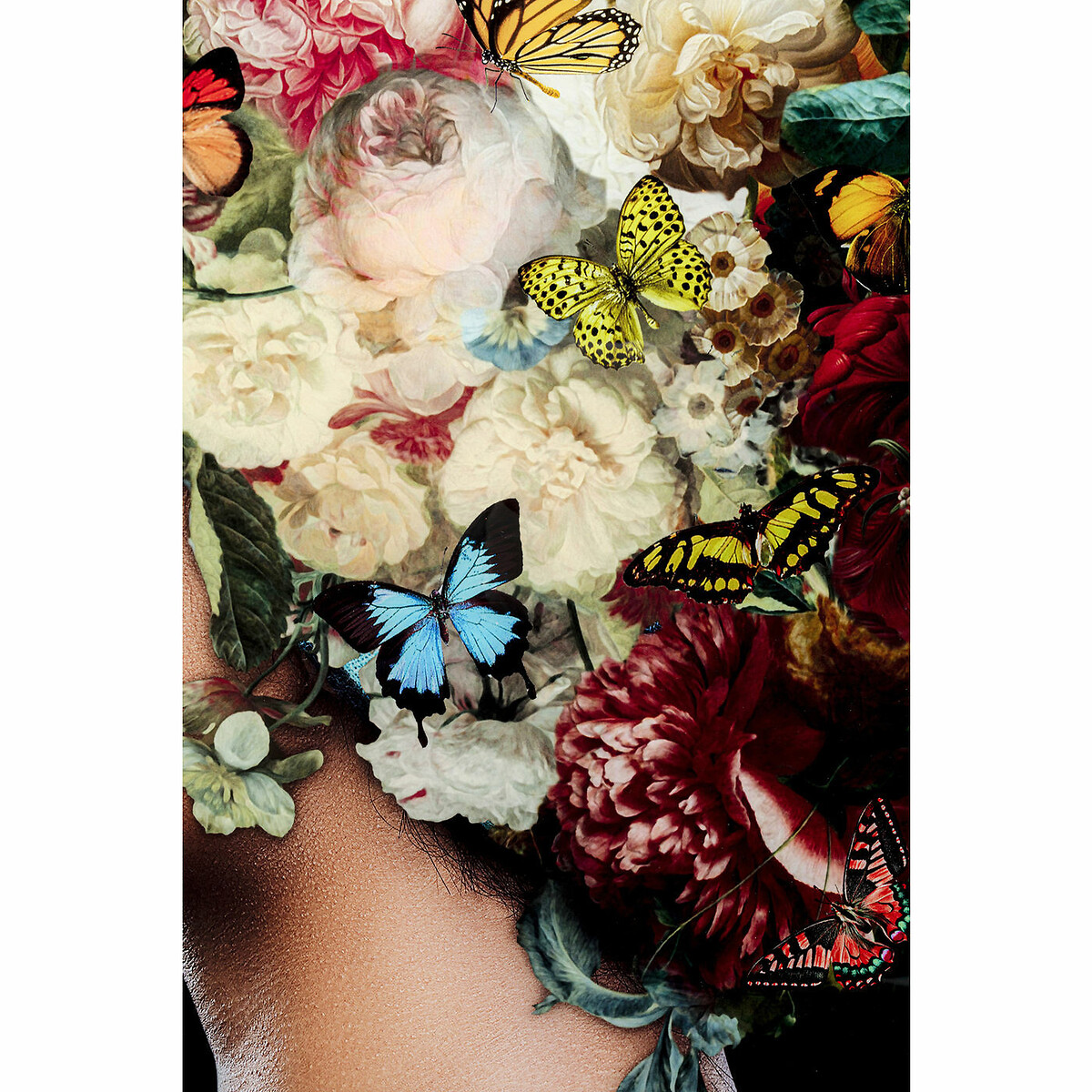 Tableau en verre Bunch of Flowers 150x100cm noir, KARE DESIGN