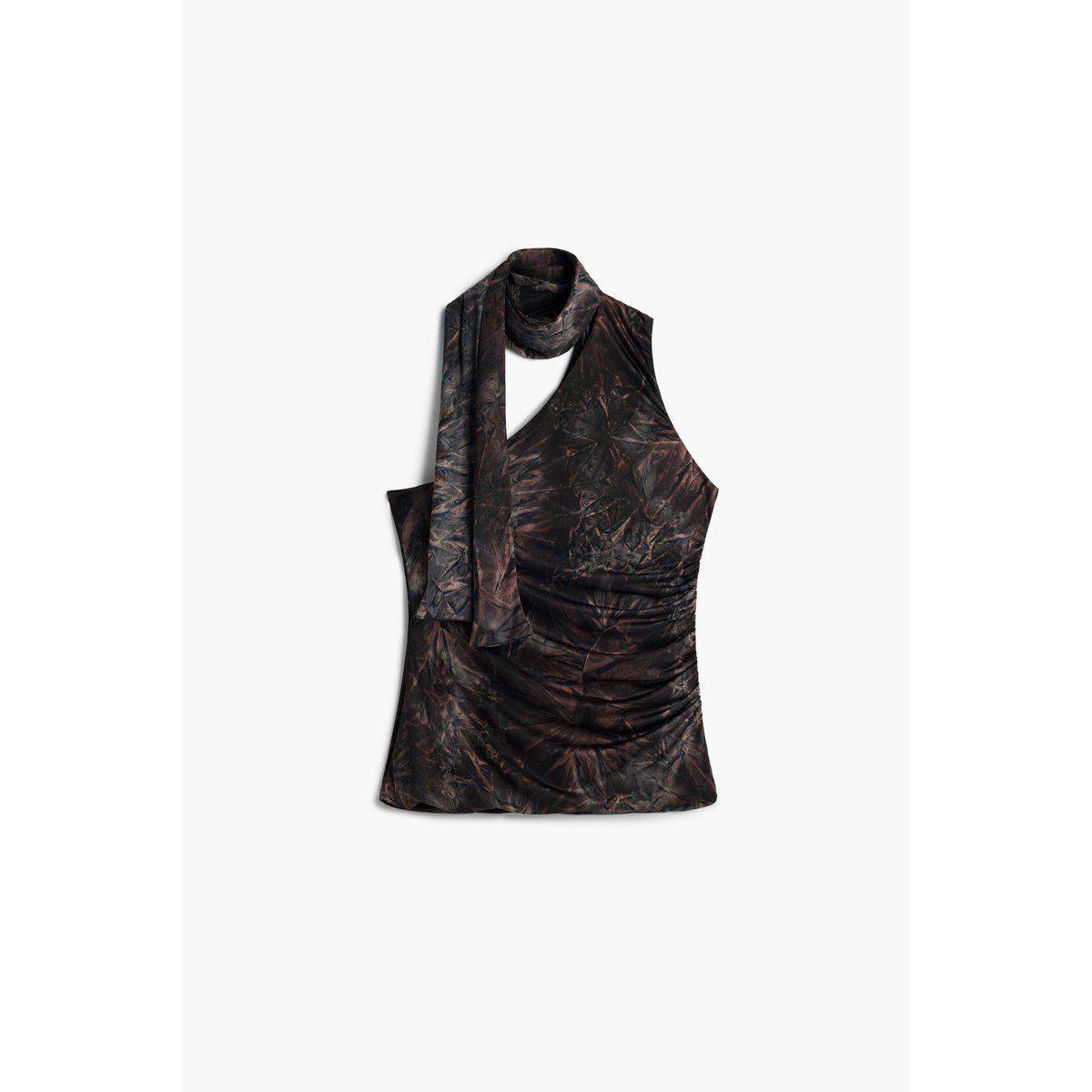 Top asymétrique ajusté marron, DESIGUAL