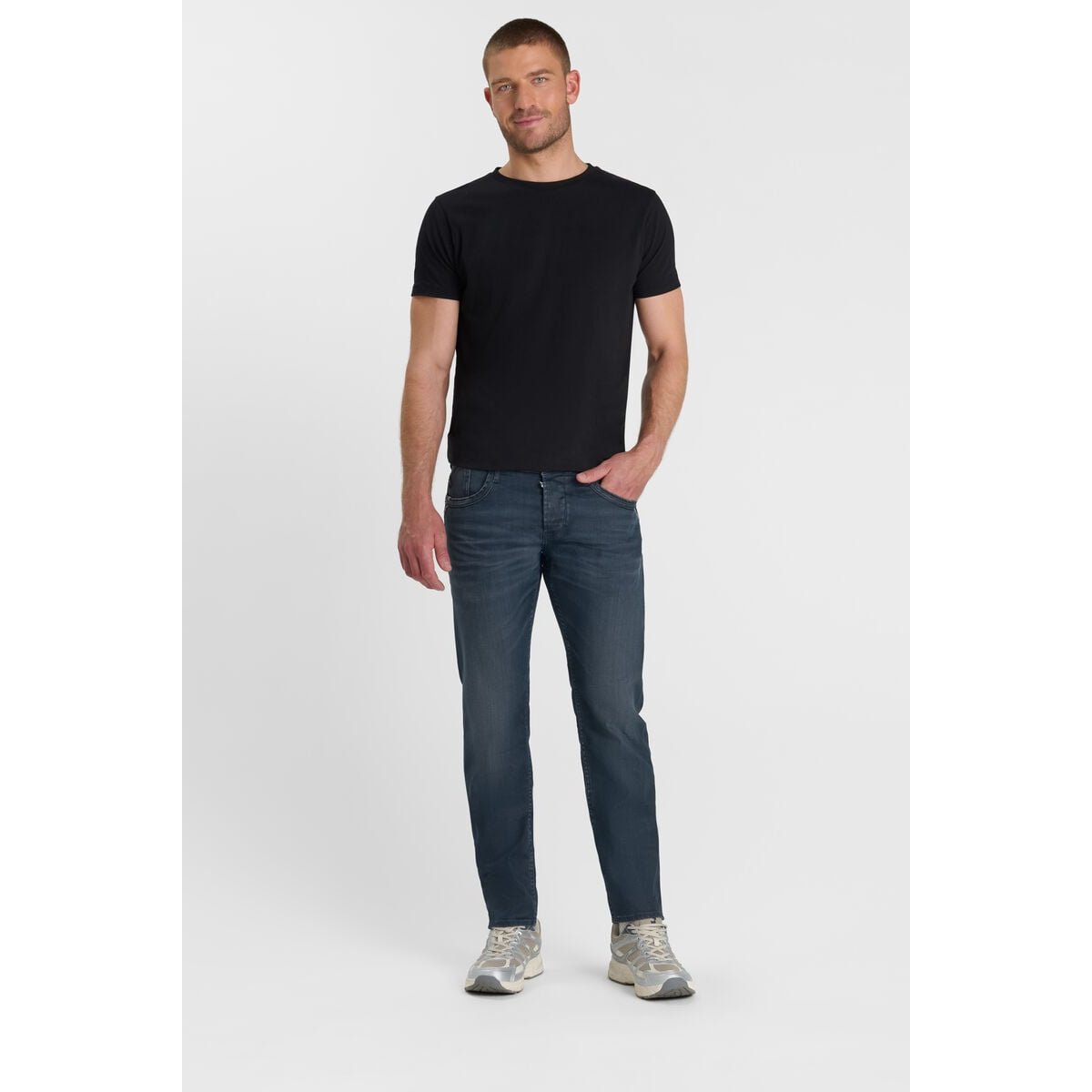 Jeans slim stretch 700/11, longueur 34 blue / black, LE TEMPS DES CERISES