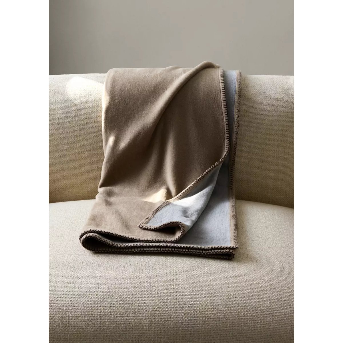 Plaids en coton bicolores marron, MANGO HOME