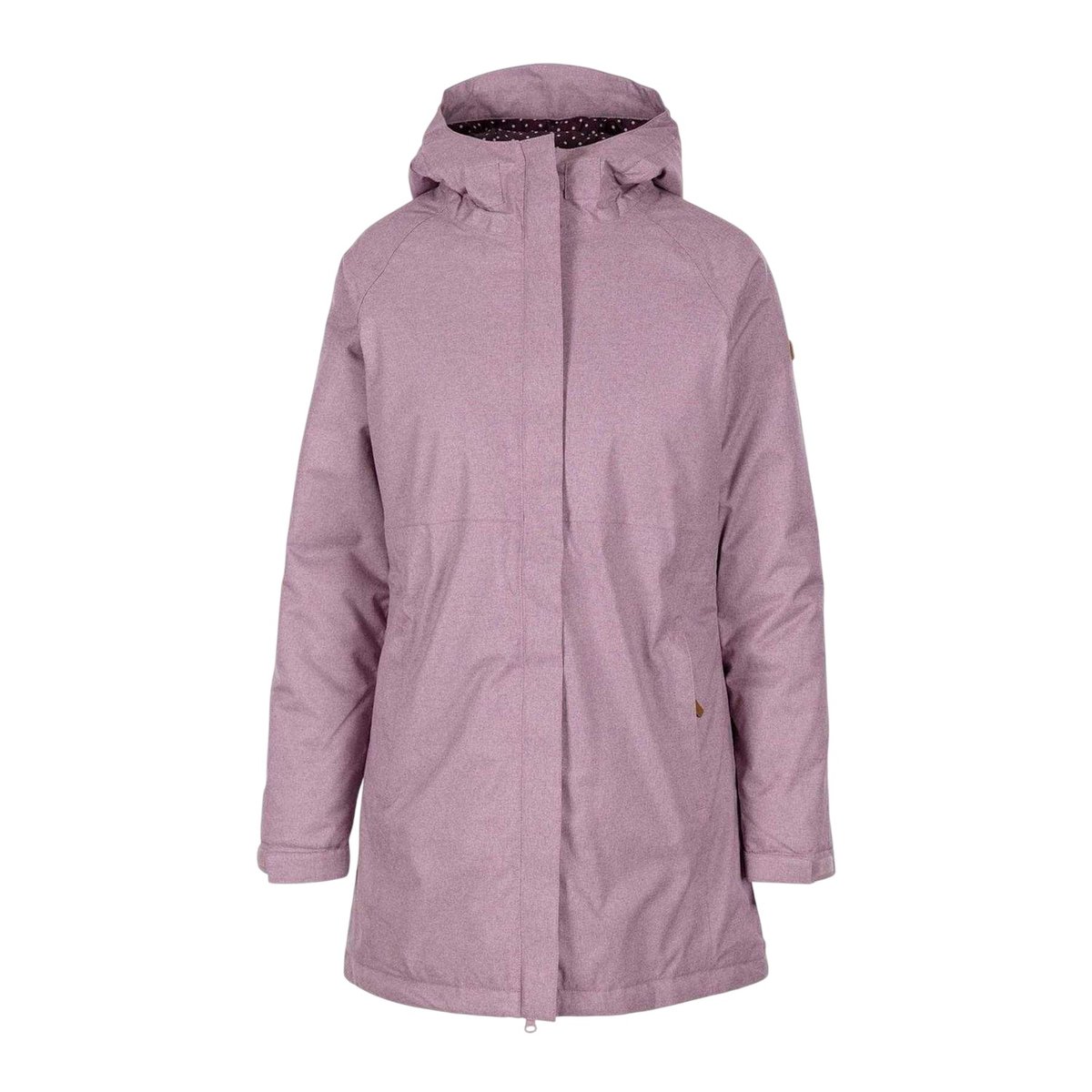 Veste imperméable rembourrée à capuche et doublure à pois rose, TRESPASS