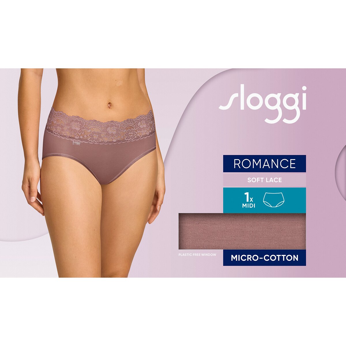 Romance Midi Knickers cocoa, SLOGGI