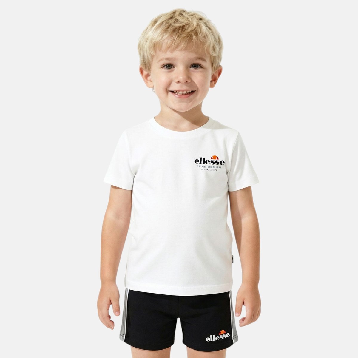 Lot de 2 t-shirts manches courtes et short TEAM gris clair, ELLESSE