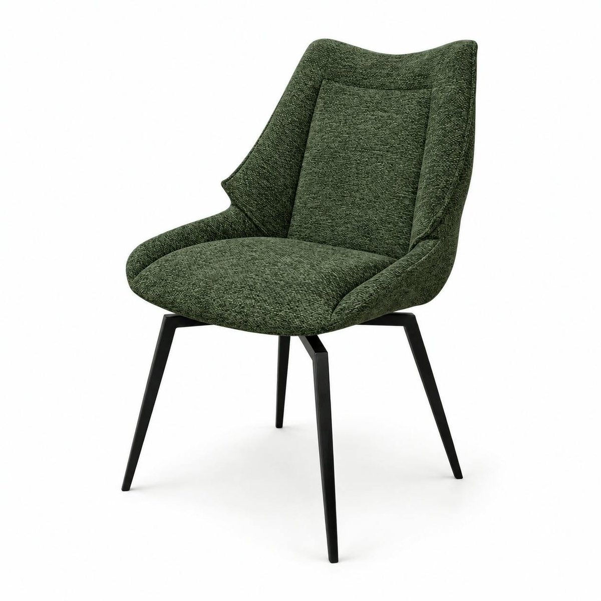 Chaise design tissu microfibre kaki (lot de 2) IENA kaki, PIER IMPORT