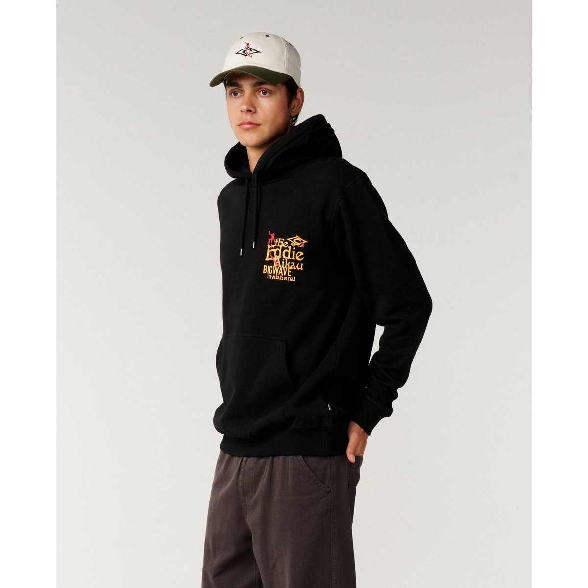 Sweat à capuche EDDIE WOULD GO Poster noir, RIP CURL