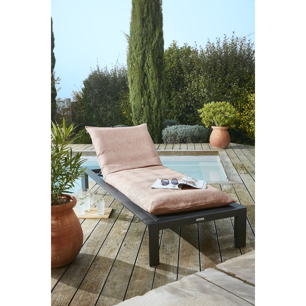Housse de coussin pour Bain de soleil Naia corail, EDEN