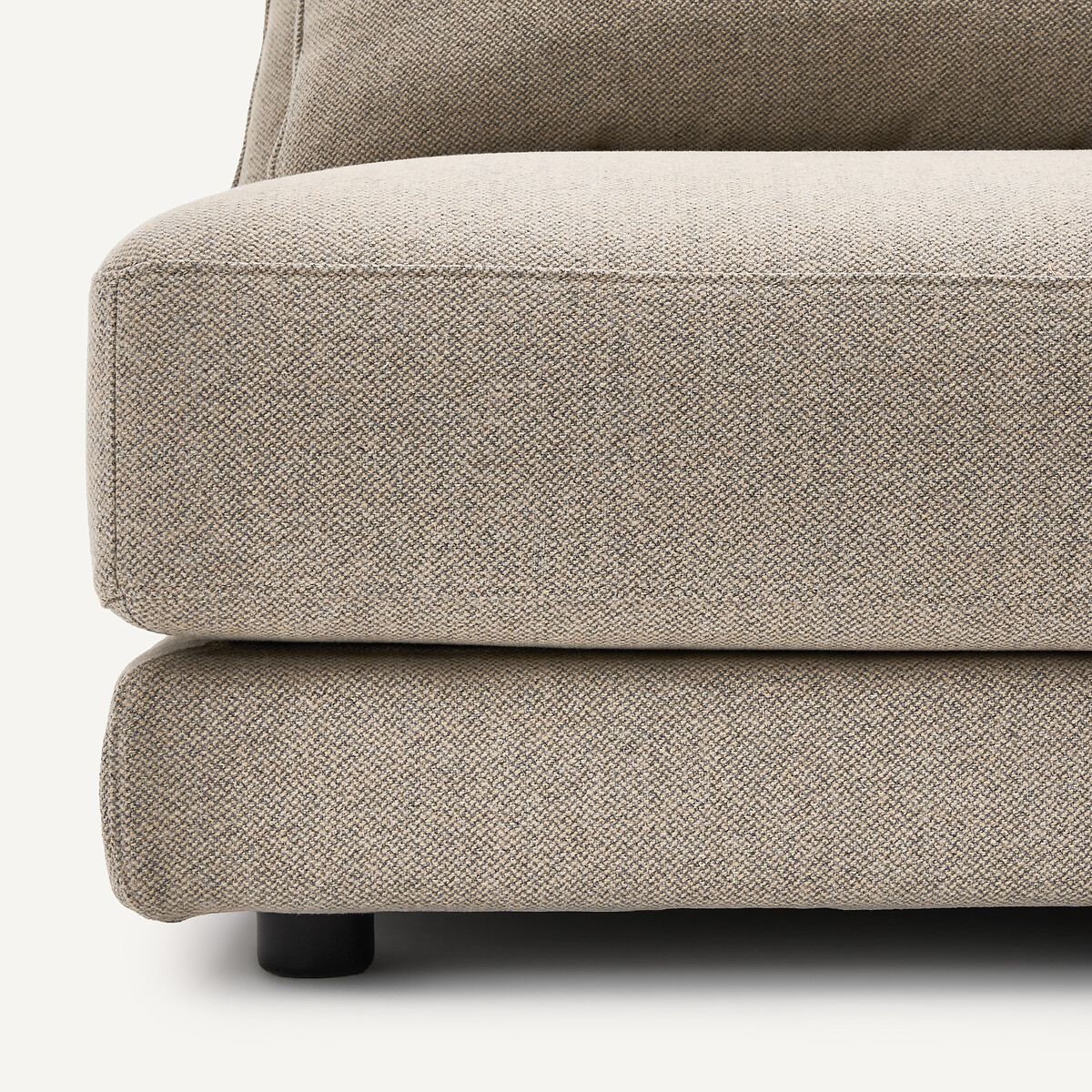 Rechtes Halbsofa, modular, aus Tweed, TIBERIO natur/hellgrau, AM.PM