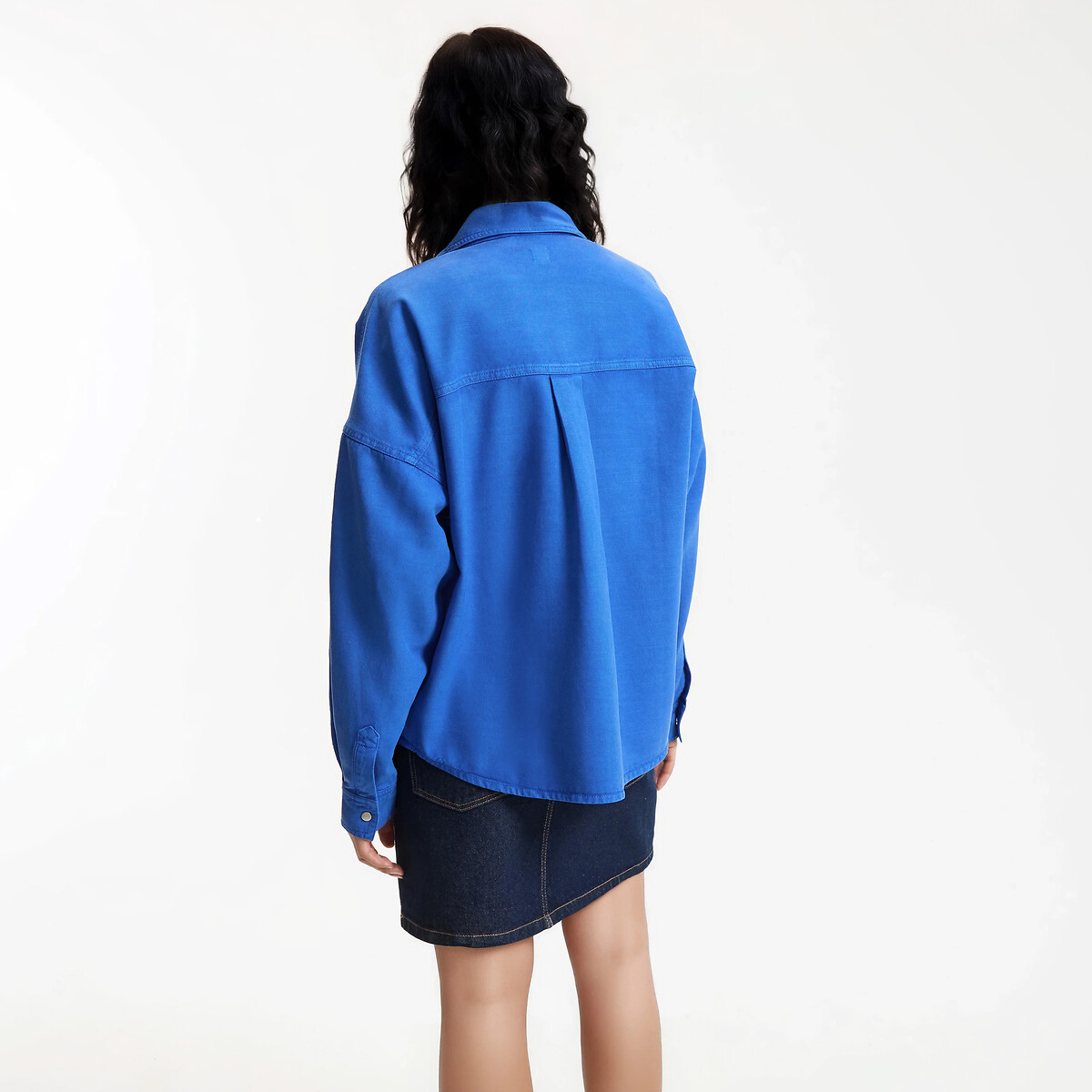 Chemise ample manches longues bleu, LA REDOUTE COLLECTIONS