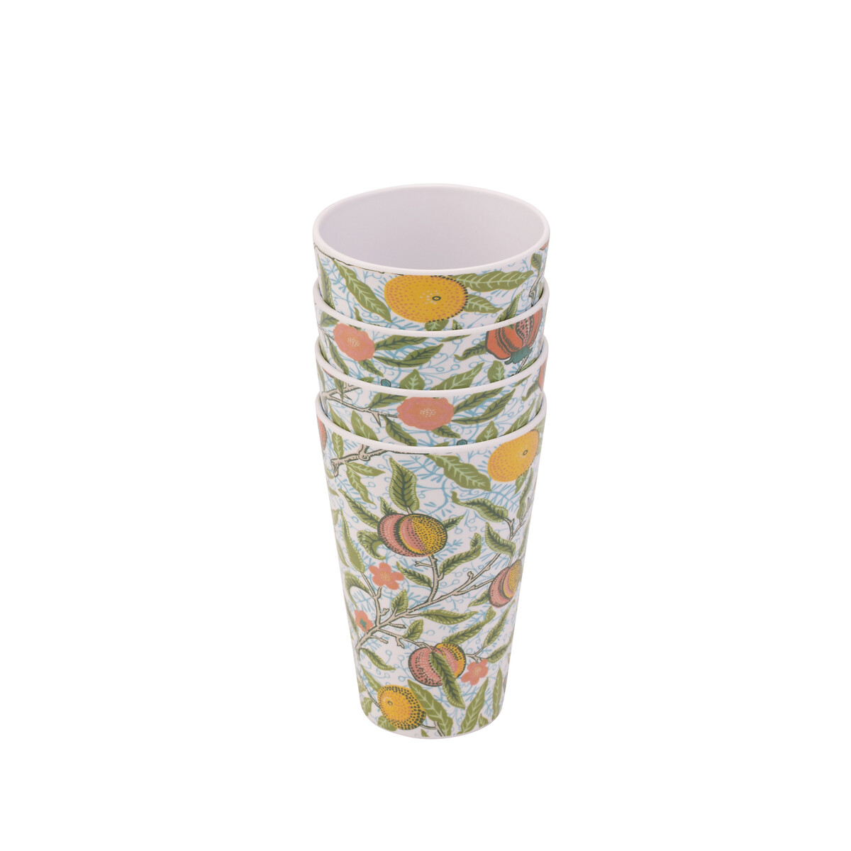 Set of 4 Fruit Melamine Tumblers multi-coloured, WILLIAM MORRIS AT HOME