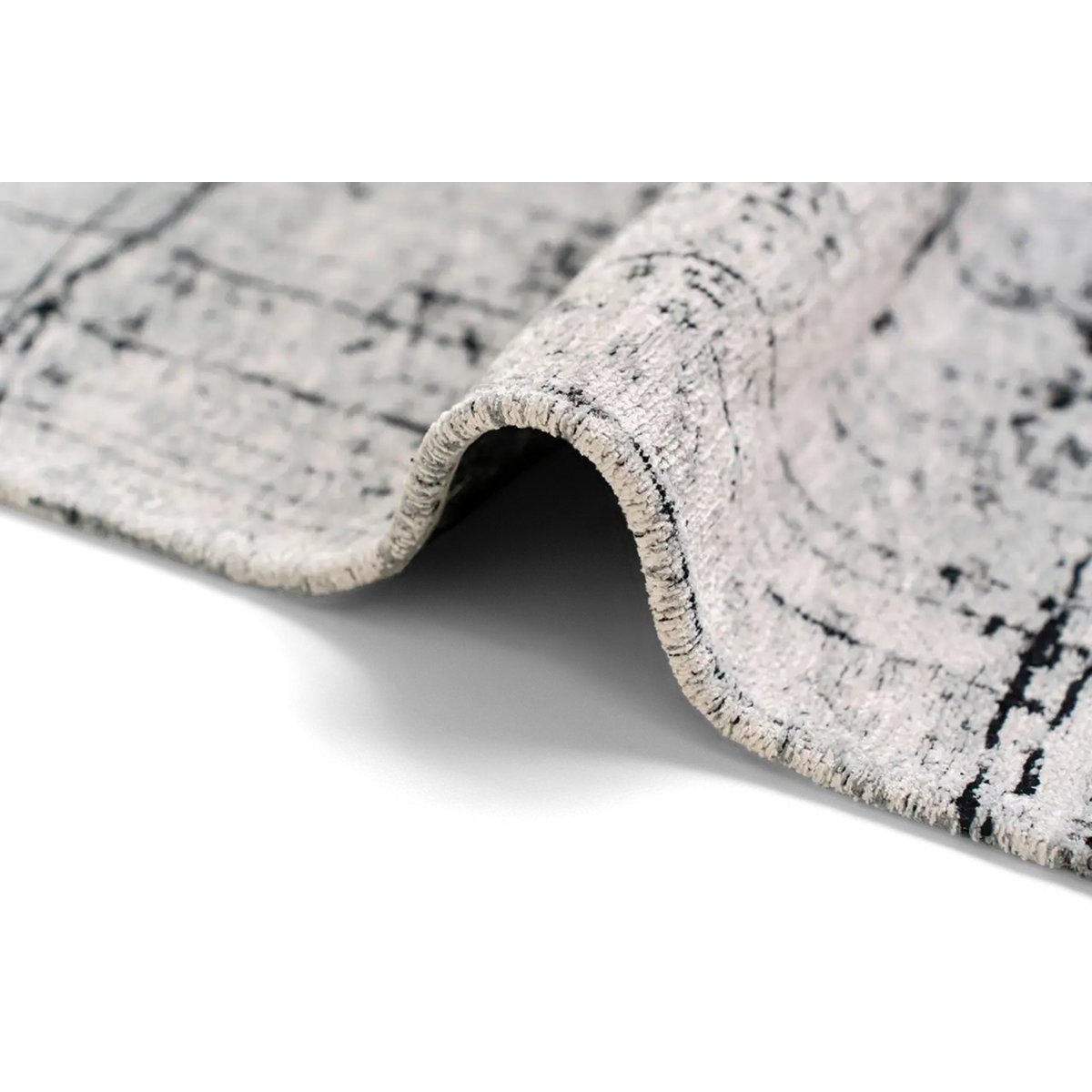 Tapis de salon et chambre tissé plat moderne CLAW gris, NOVATREND