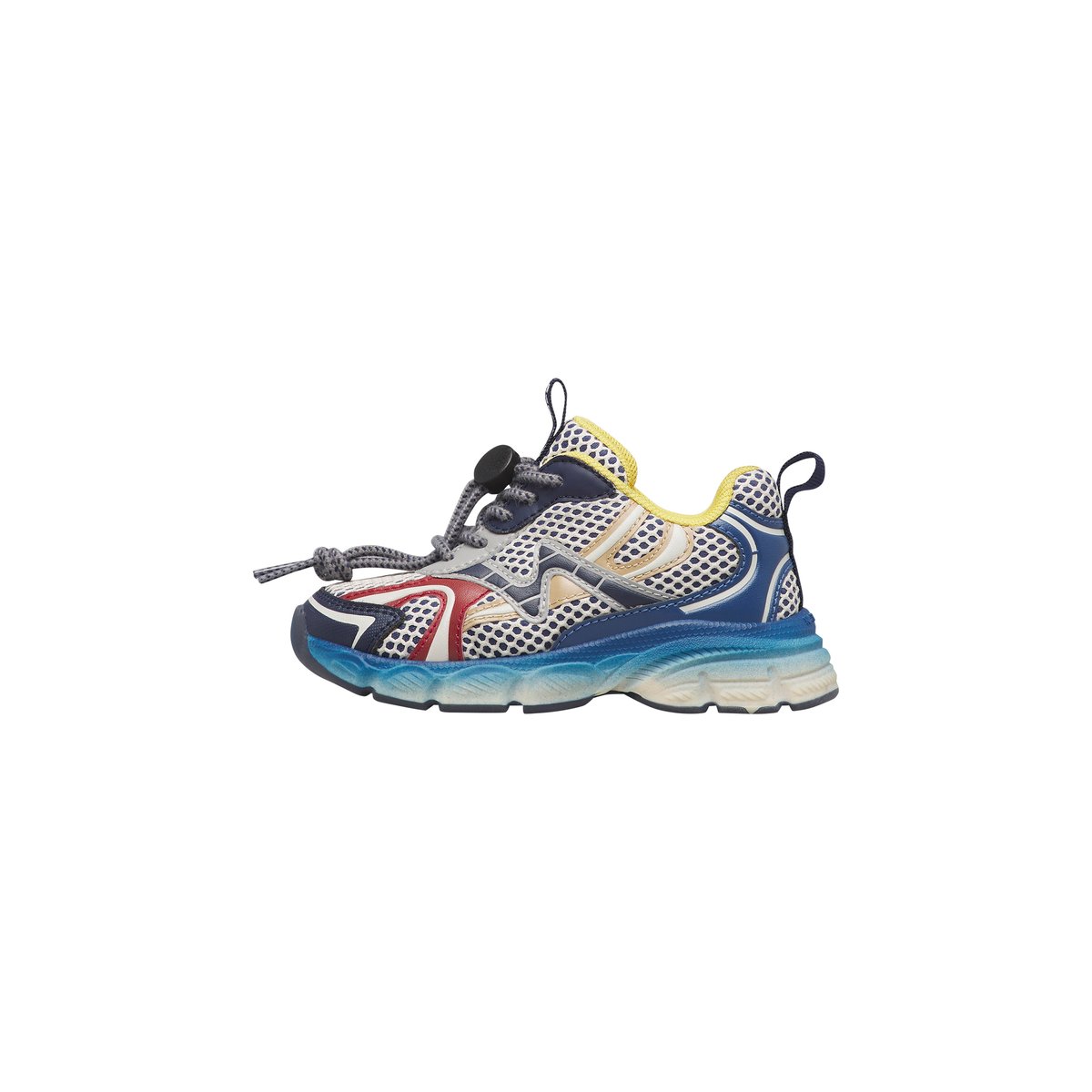 Sneakers en tissu synthétique WAVE. blanc-gris-bleu, NATURINO