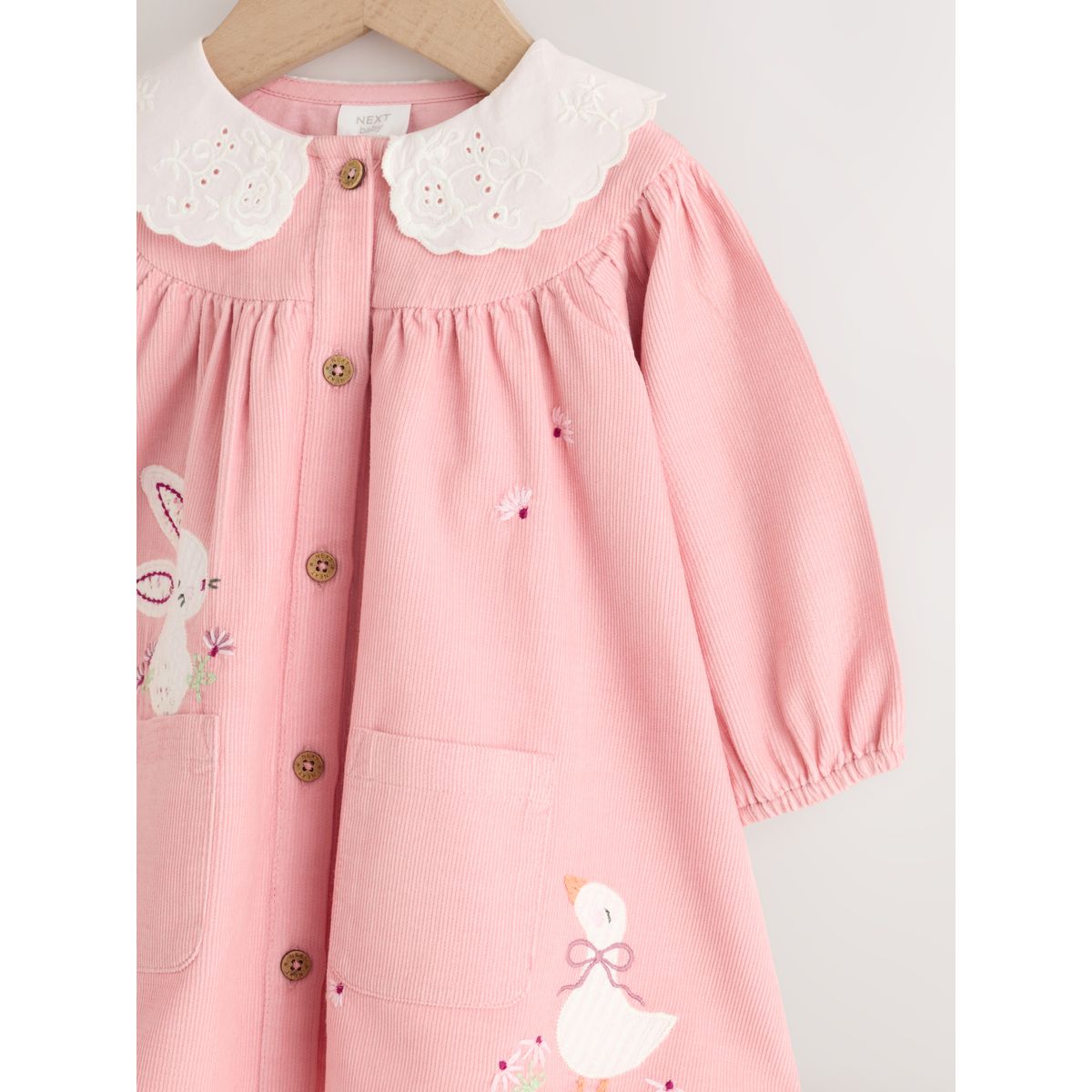 Robe brodée et collant bébé, 2 pièces rose, NEXT