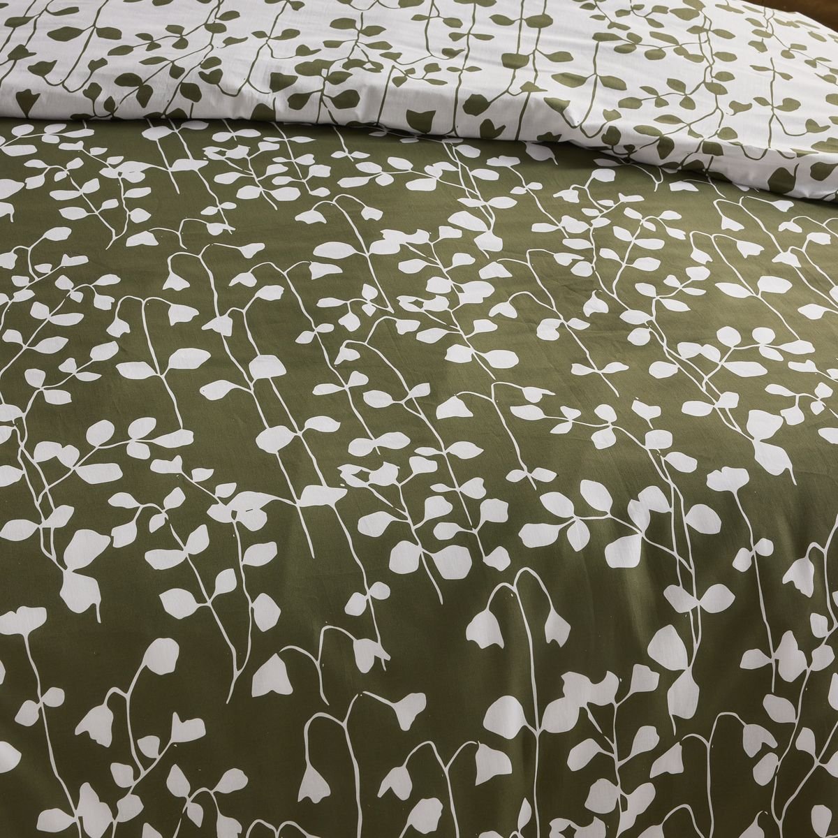 Parure de lit imprimé Floral CRAZY ELEA vert, TODAY