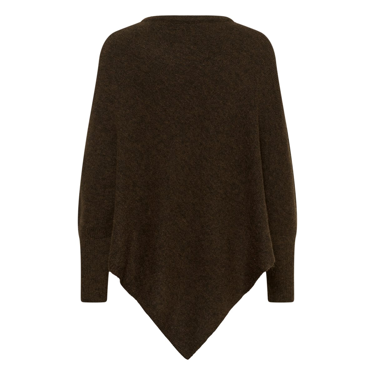 Poncho marron java melange, CREAM