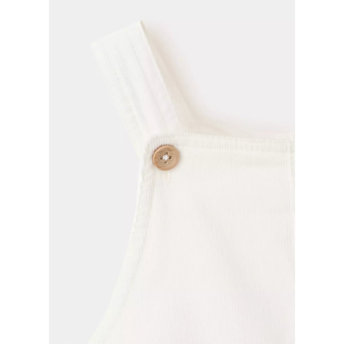 Salopette longue en velours côtelé blanc cassé, MANGO BABY