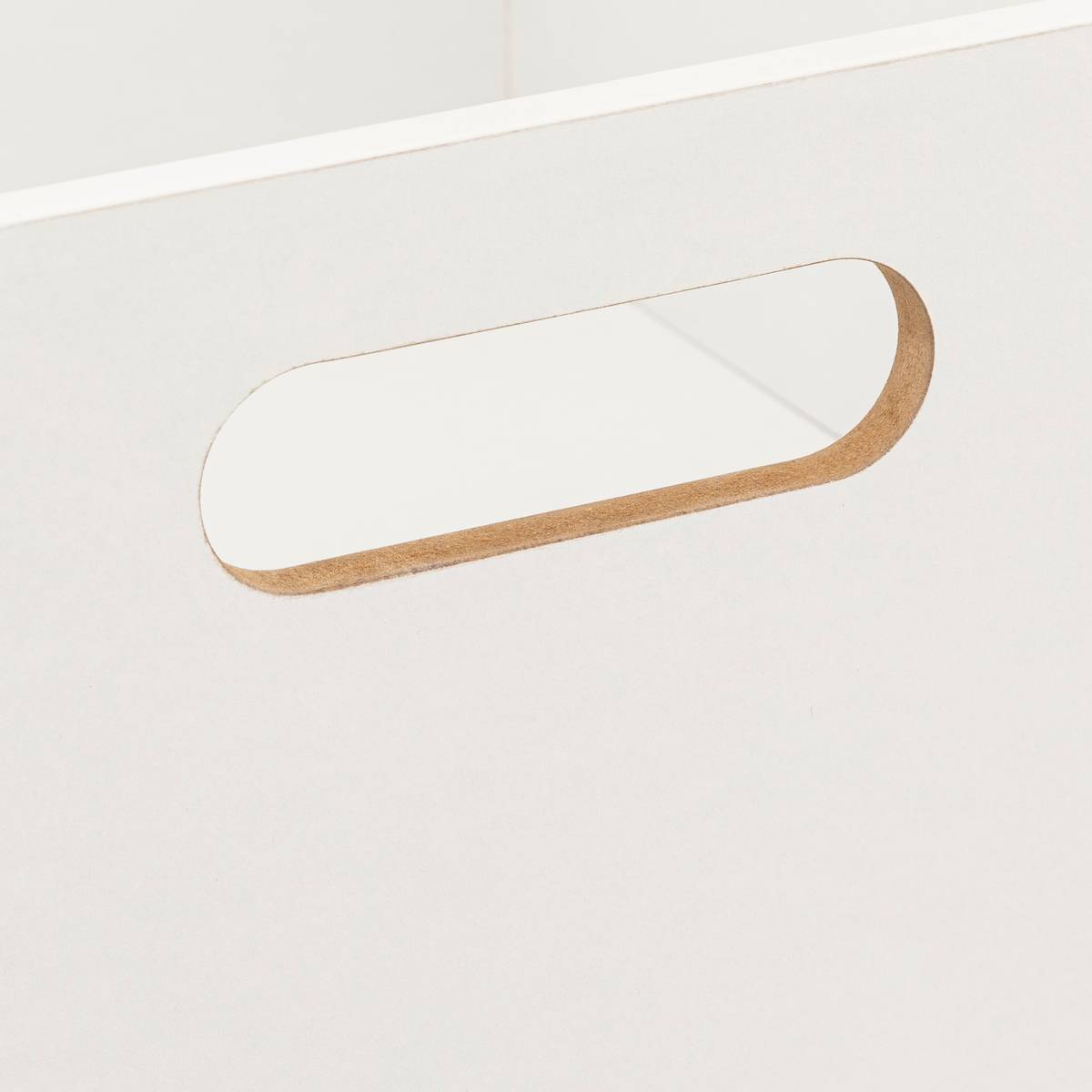 Panier de rangement en tissu effet bois MIX'N MODUL blanc, 5FIVE SIMPLY SMART