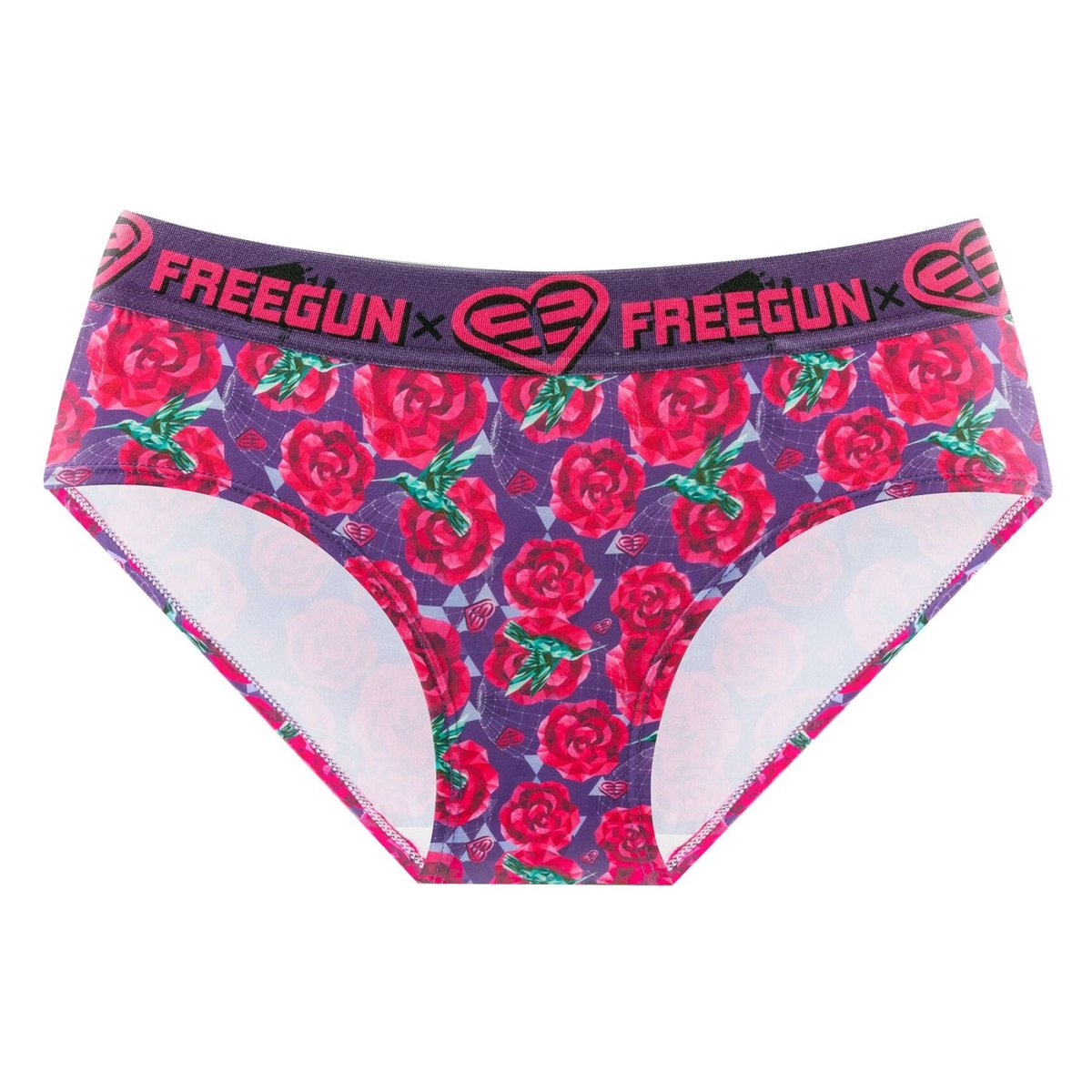 Lot De 4 Culottes Microfibre rose/violet/turquoise/noir/beige, FREEGUN