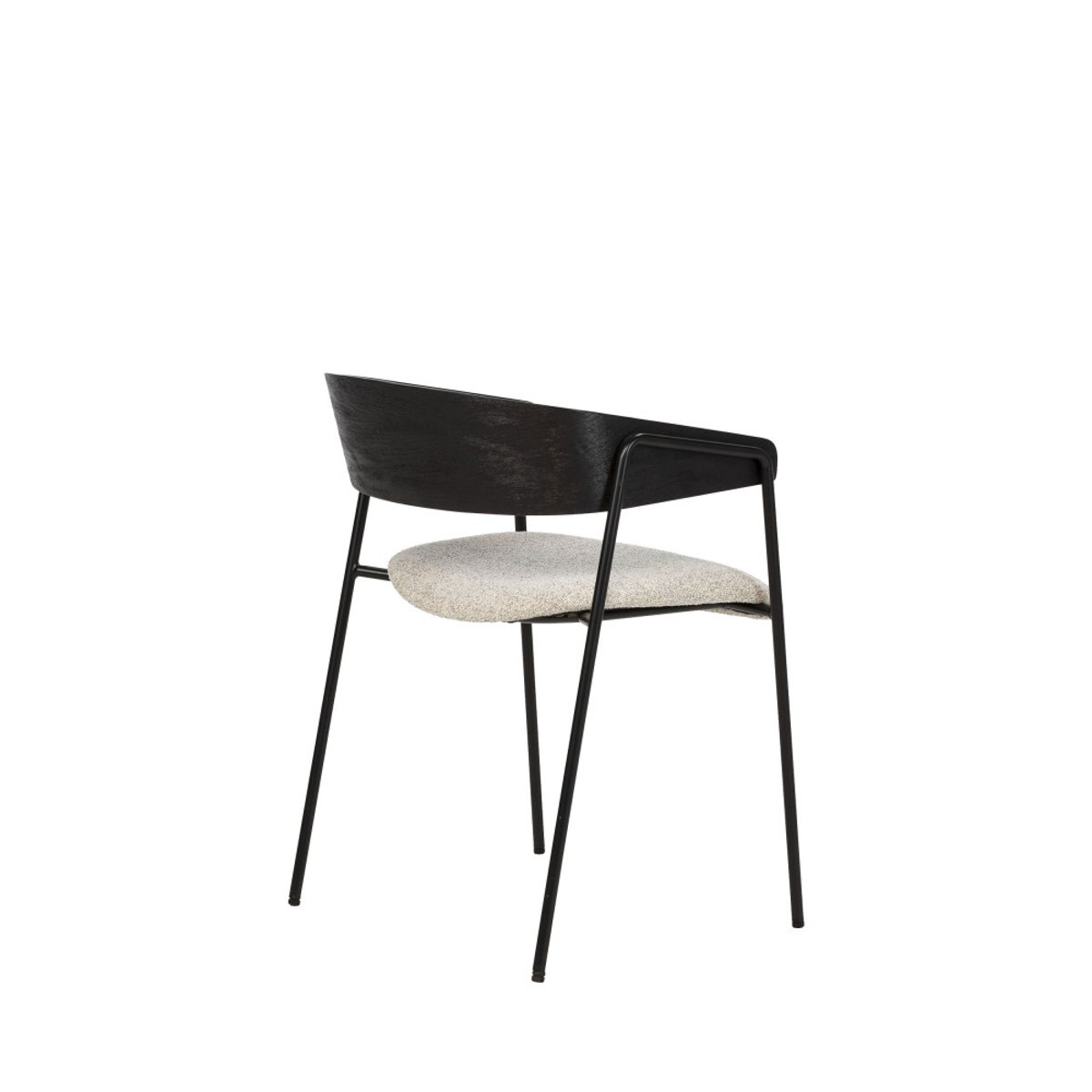 Lot de 2 fauteuils de table en tissu, bois et métal- OPNA beige, DRAWER