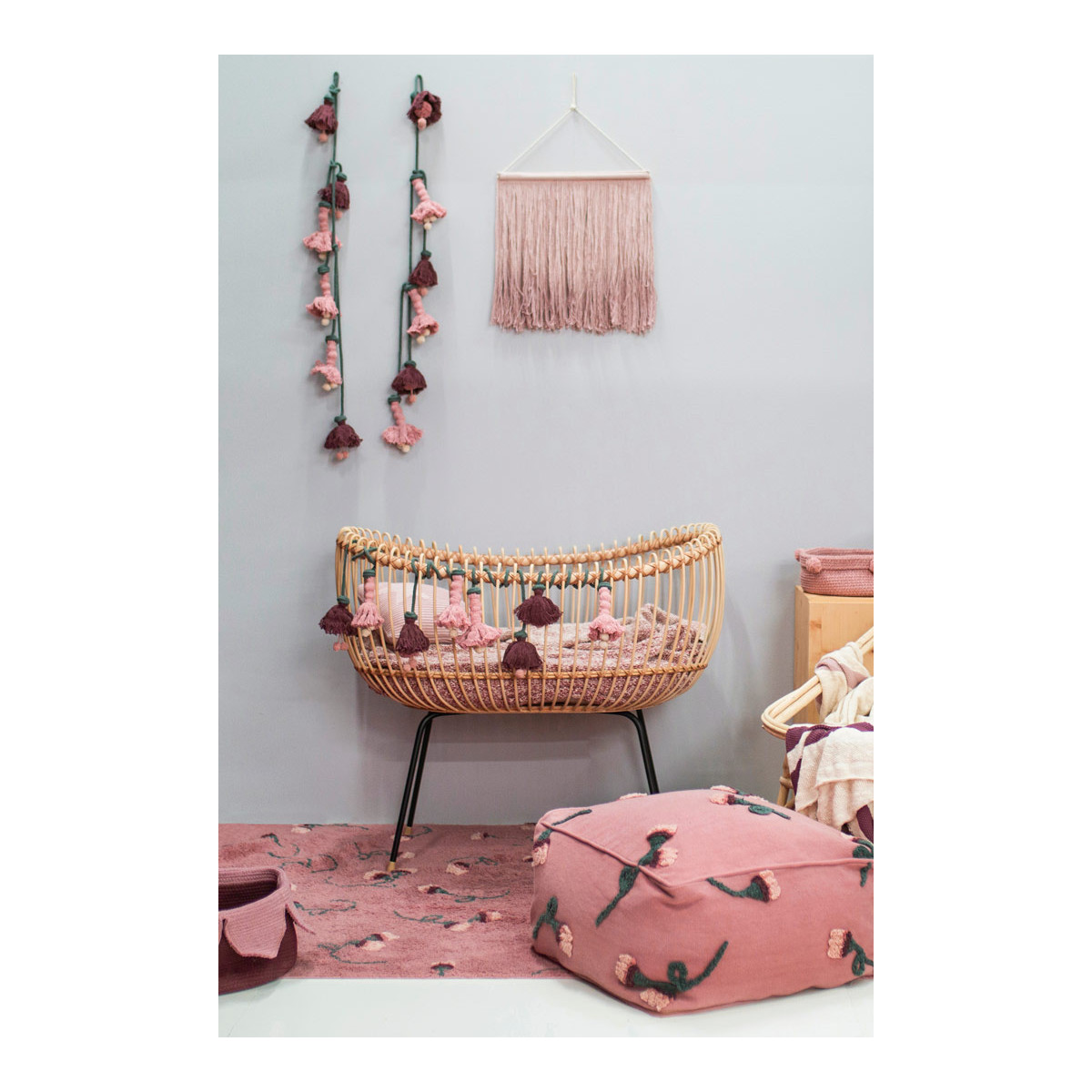 Tapis Rectangulaire en coton Jardin ENGLISH GARDENS rose, LORENA CANALS