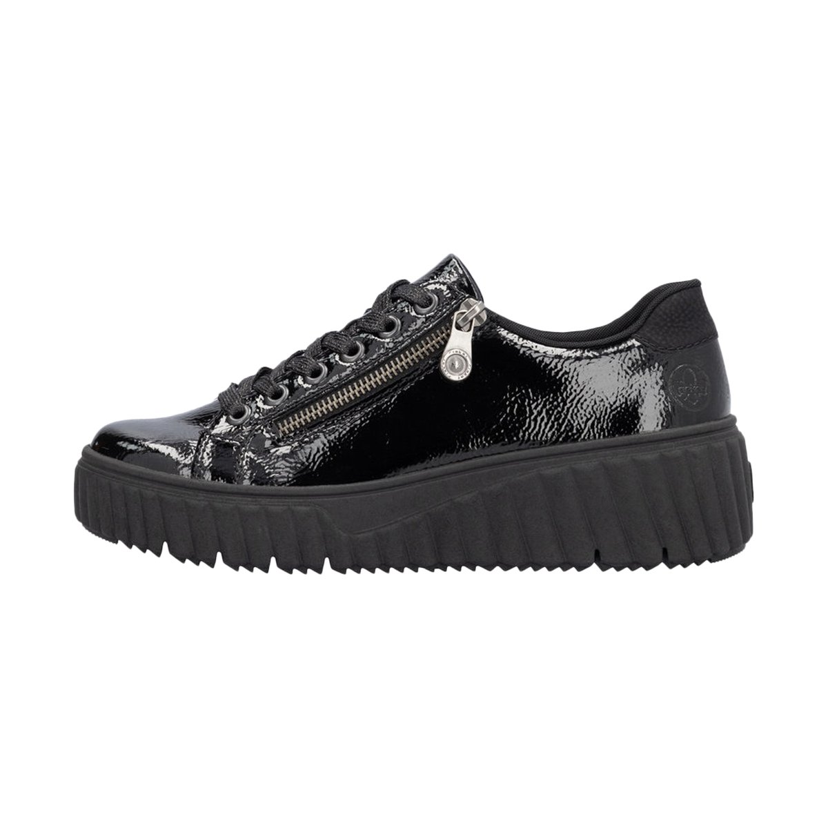 Basket Basse Cuir Lagro noir, RIEKER