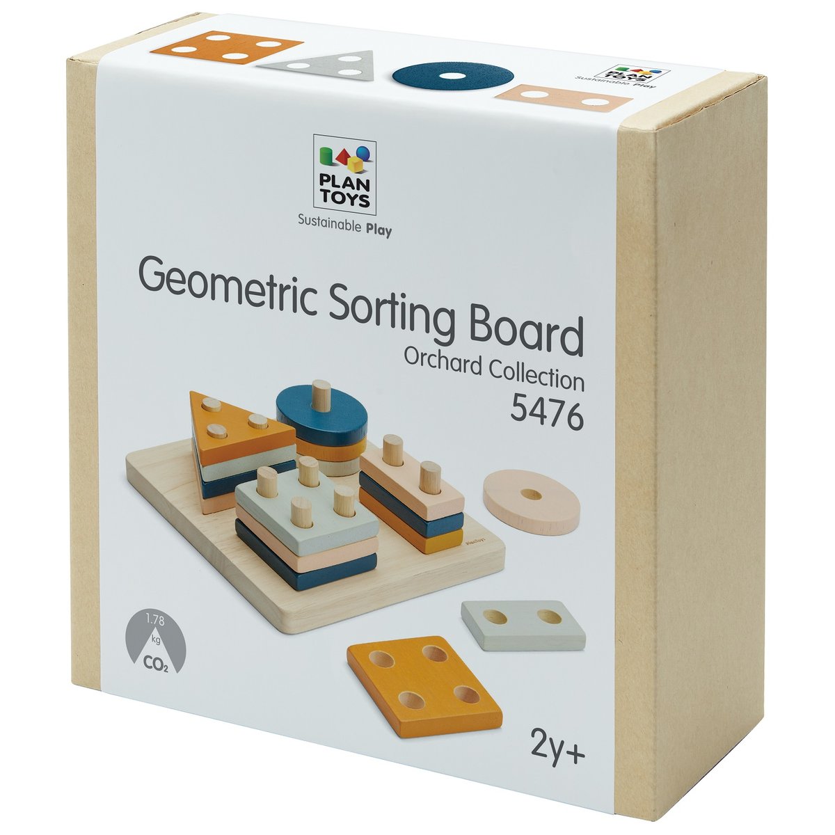 Formes géométriques à empiler beige, marron, blanc, PLAN TOYS