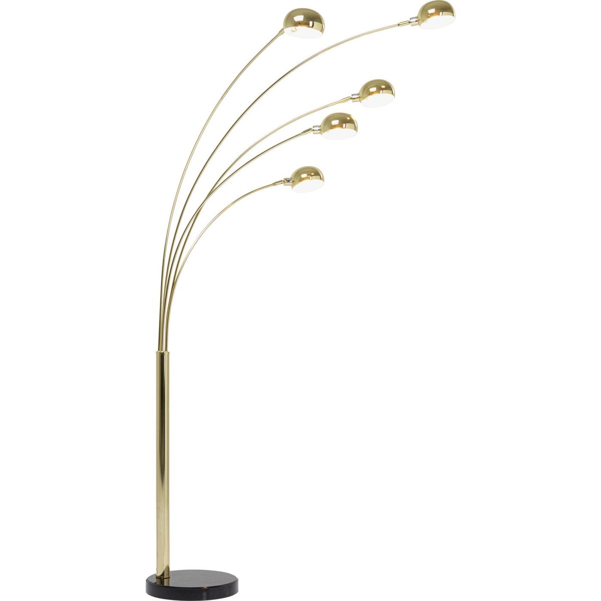 Lampadaire en acier 215cm, FIVE FINGERS or, KARE DESIGN
