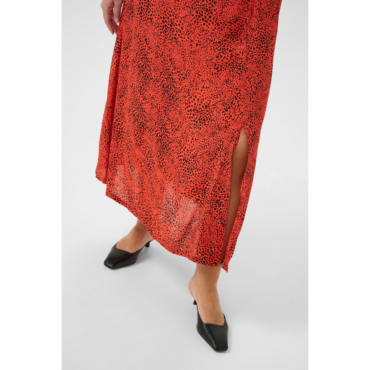 Skirt rouge grenadine graphic animal, KAFFE CURVE