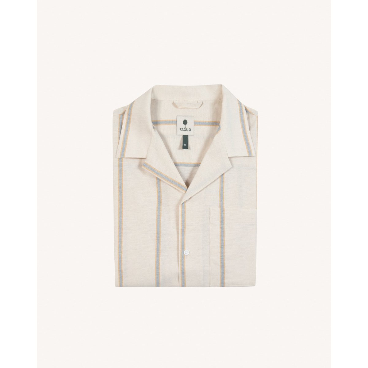 Chemise PAIOLIVE écru et bleu, FAGUO