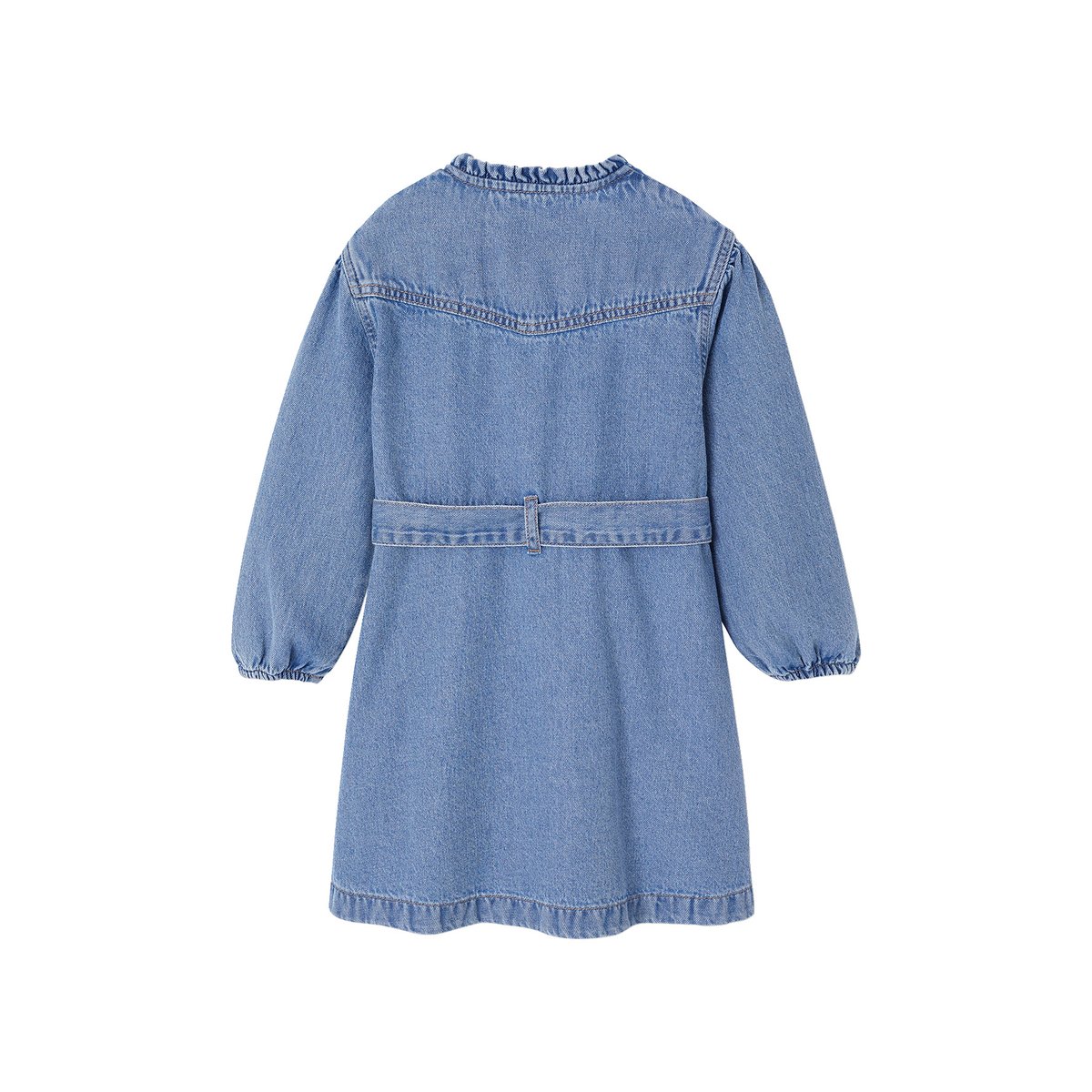 Robe en jean fantaisie bleu moyen, VERTBAUDET