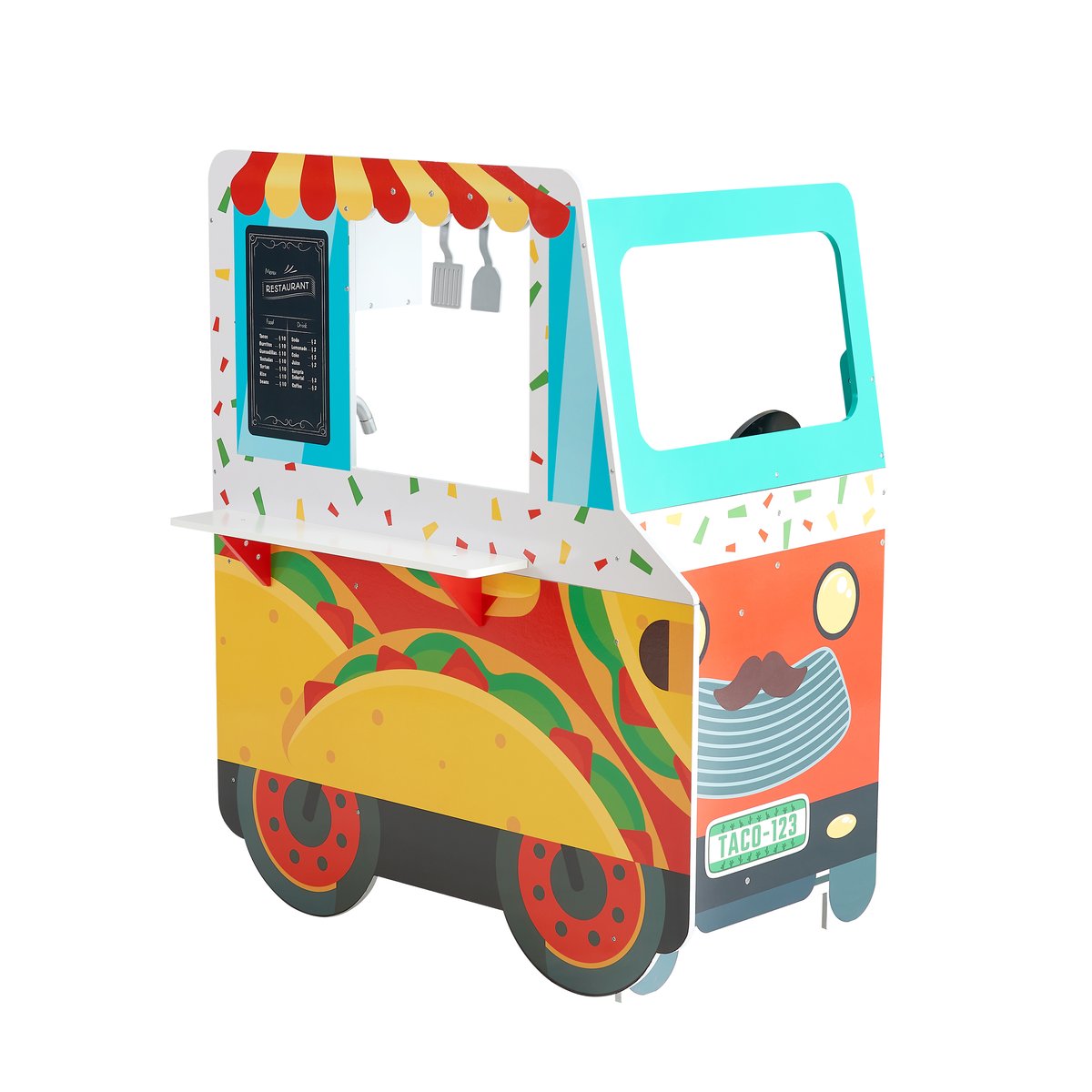 Food Truck Bois Cuisin Enfants Camion Taco couleur unique, TEAMSON KIDS
