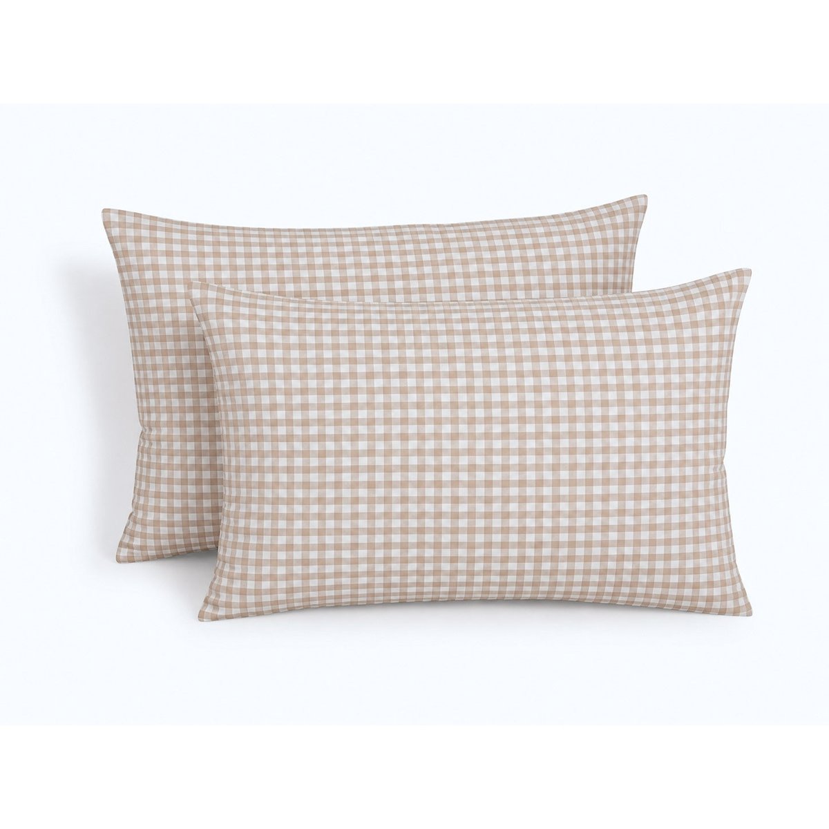 Taie d'oreiller (x2) coton lavé LUNAS sable, FEBRONIE